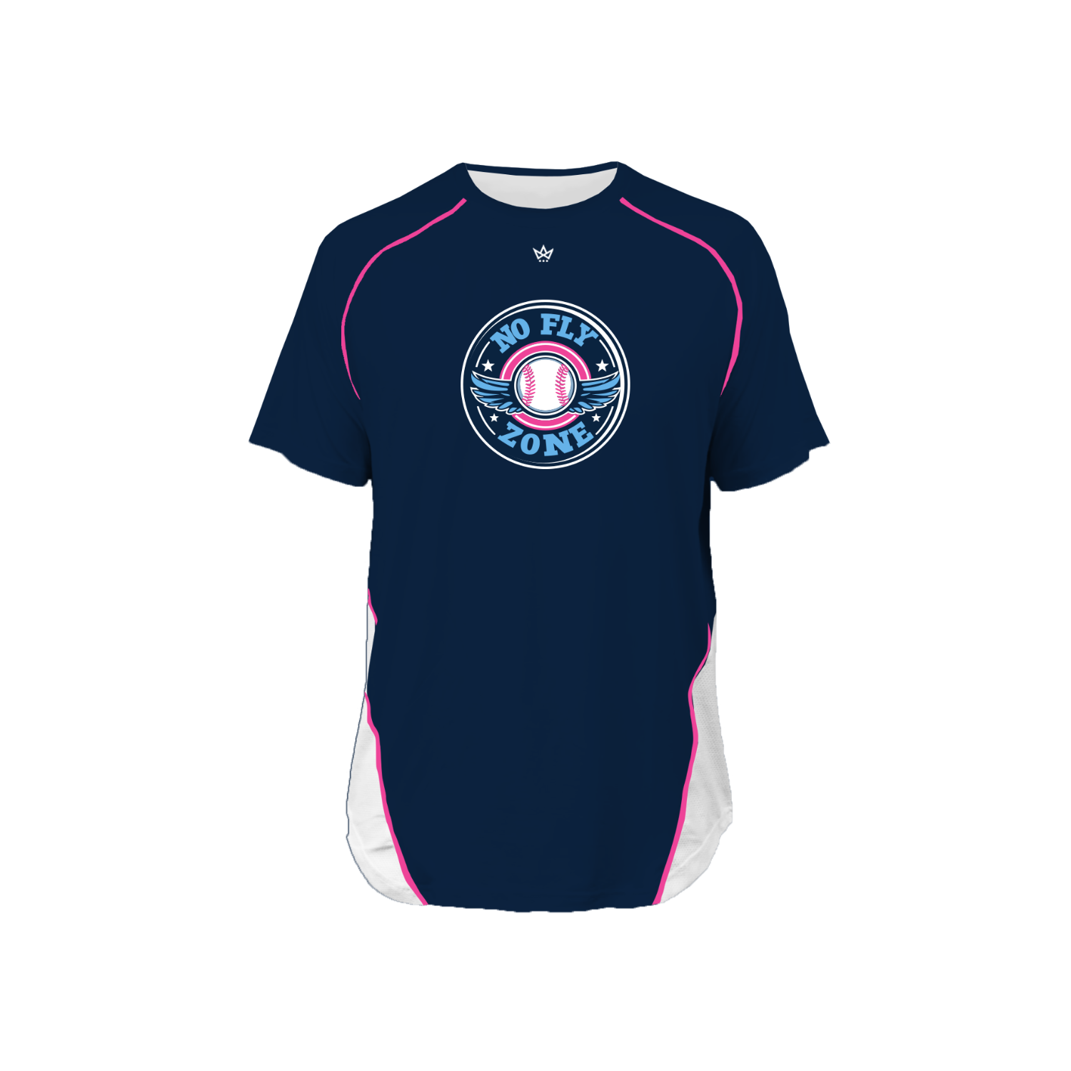 NO FLY ZONE BASEBALL PRO VENTED SS TEE - PINK