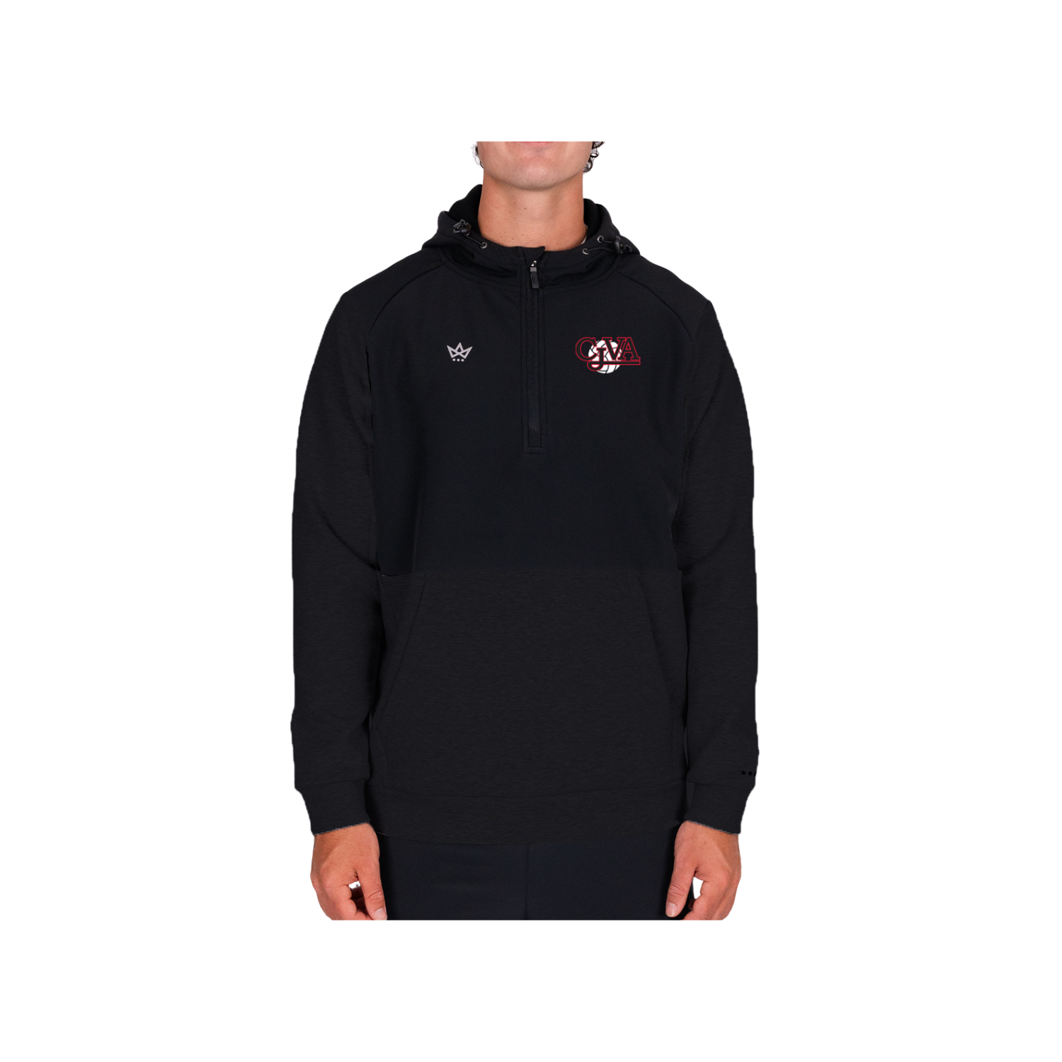 CENTRAL JERSEY VOLLEYBALL ACADEMY ROYALKNIT PANELED HOODIE - ONYX/ONYX