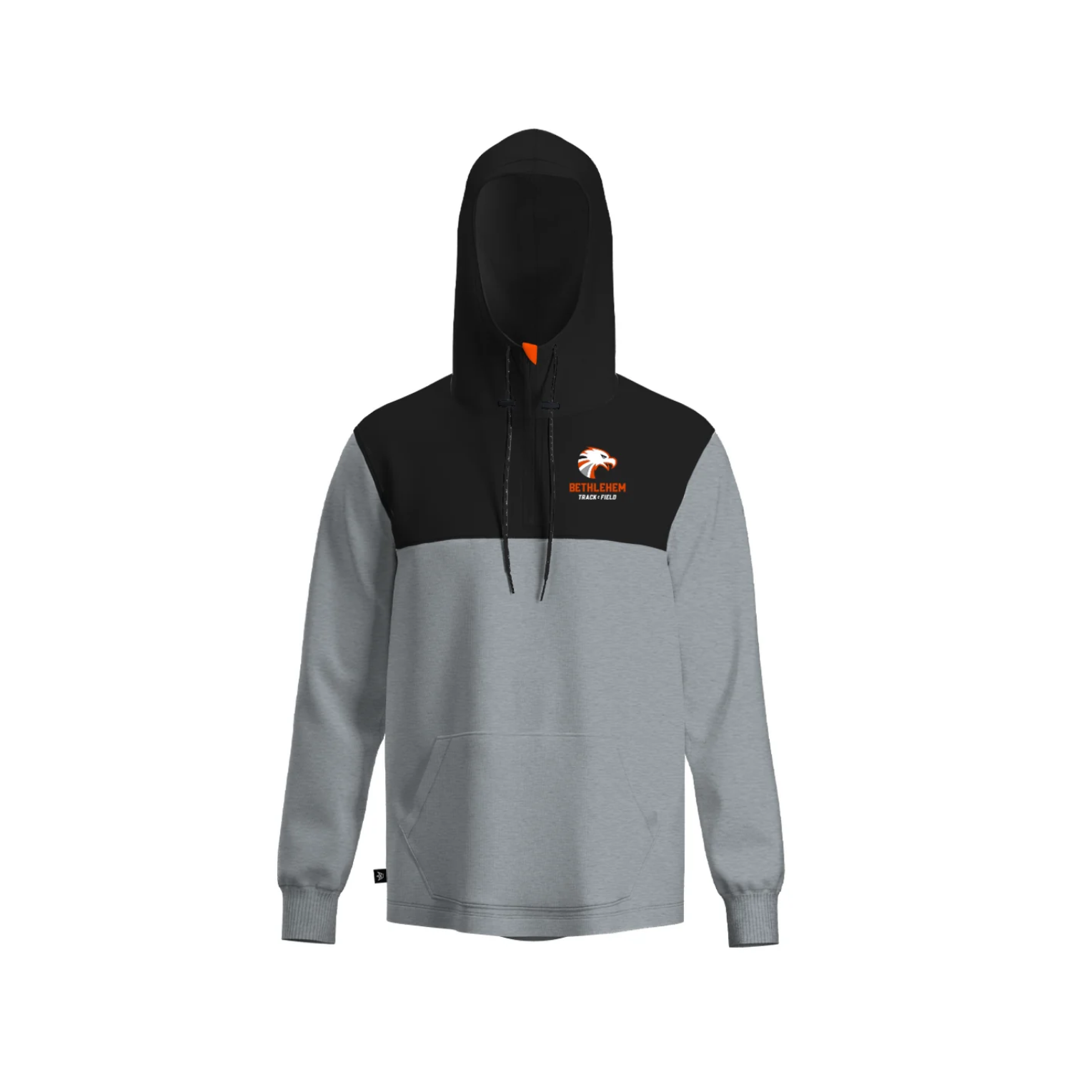 BETHLEHEM TRACK & FIELD PANELED HOODIE [BLACK/GRAY]