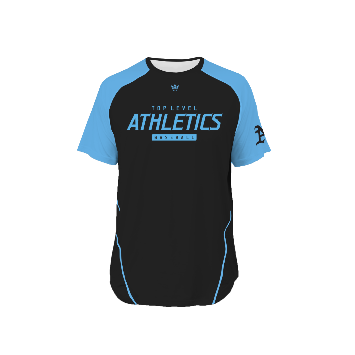 TOP LEVEL ATHLETICS BASEBALL PRO VENTED SS TEE [BLACK]