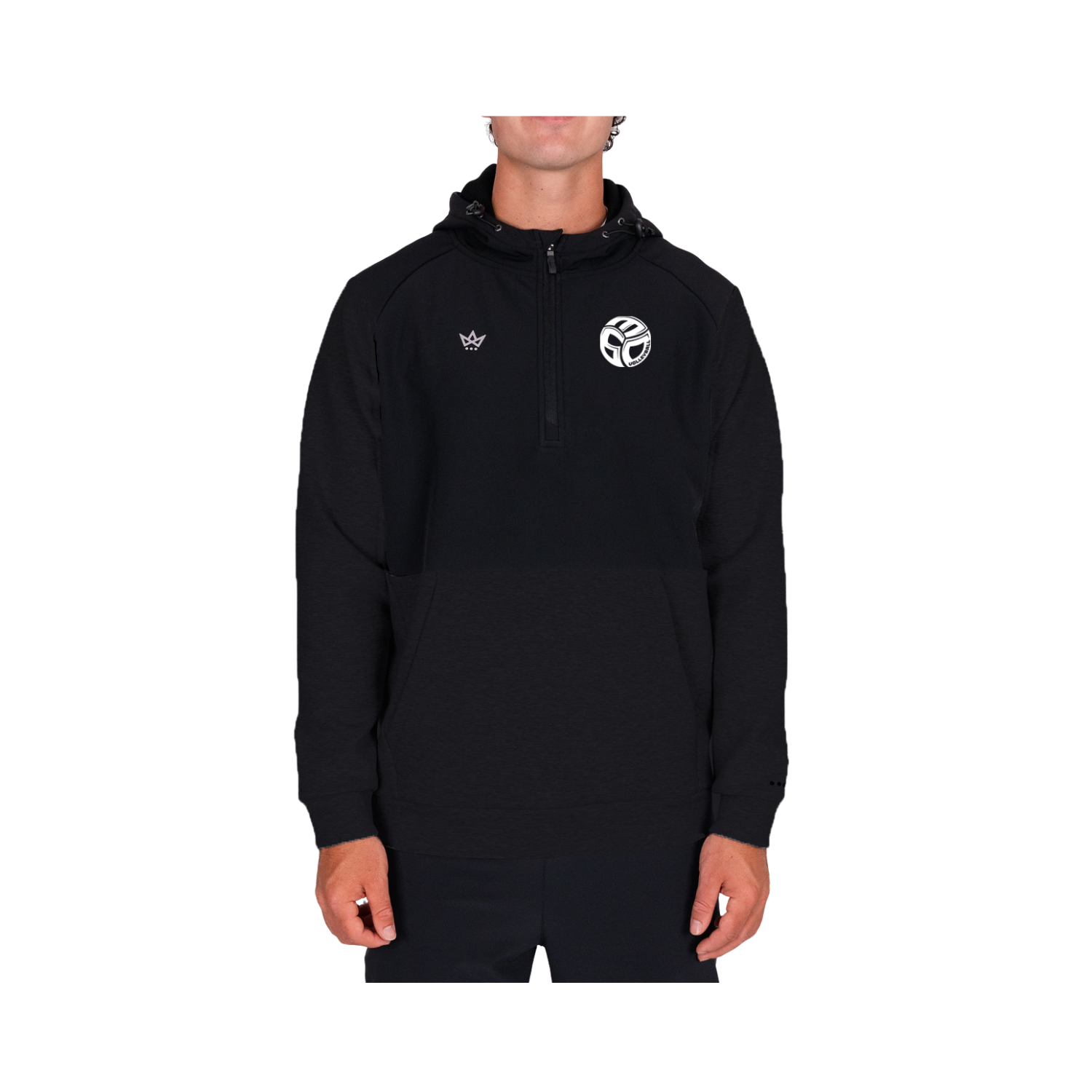 630 VOLLEYBALL TEAM STORE ROYALKNIT PANELED HOODIE - ONYX/ONYX