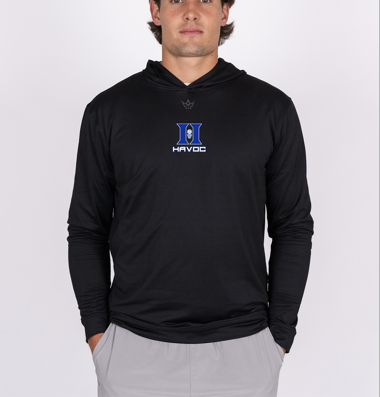 NY HAVOC BASKETBALL GRIDKNIT HOODIE - ONYX