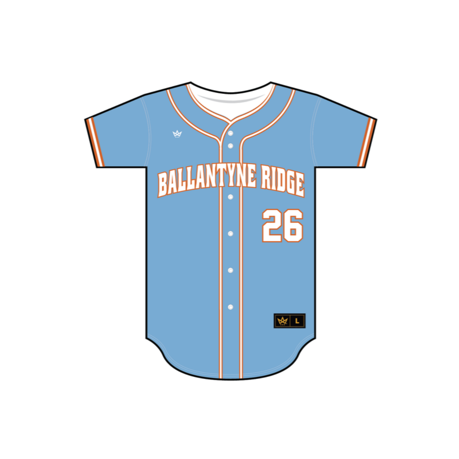 BALLANTYNE RIDGE HS BASEBALL FULL BUTTON JERSEY [BLUE]