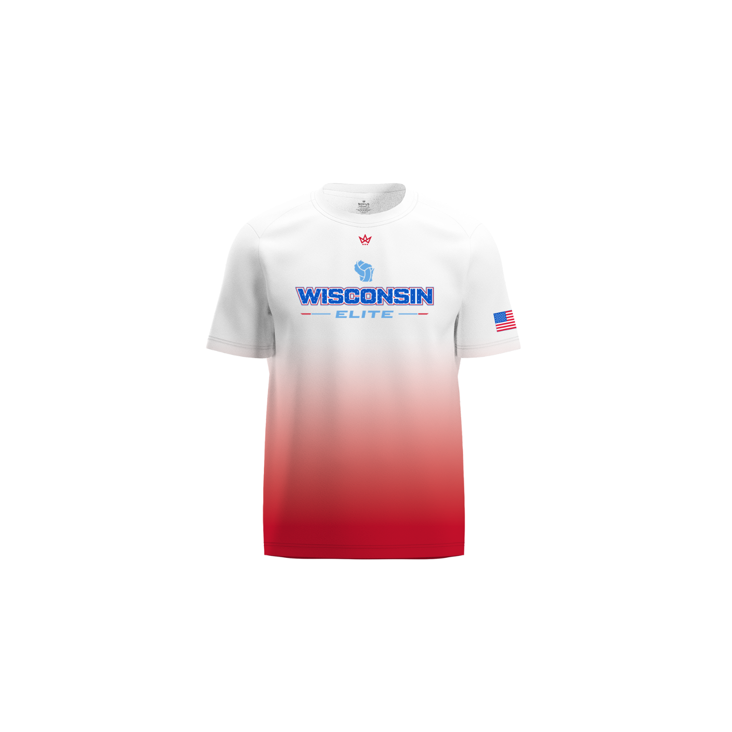 WISCONSIN ELITE VOLLEYBALL '25 PERFORMANCE SS TEE - RED