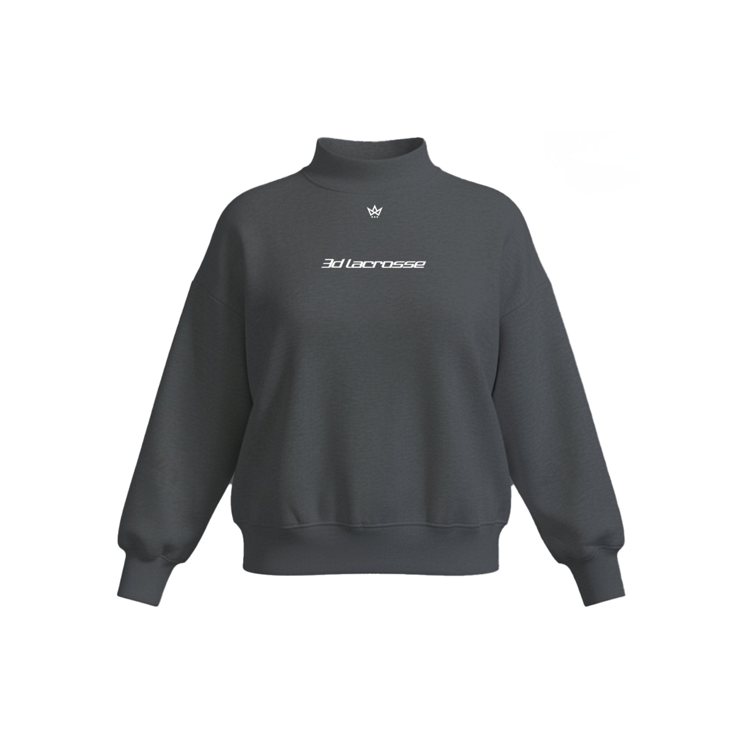 3D NATIONAL WOMEN'S COTTON FLEECE MOCKNECK - NEW ENGLAND (CHARCOAL)