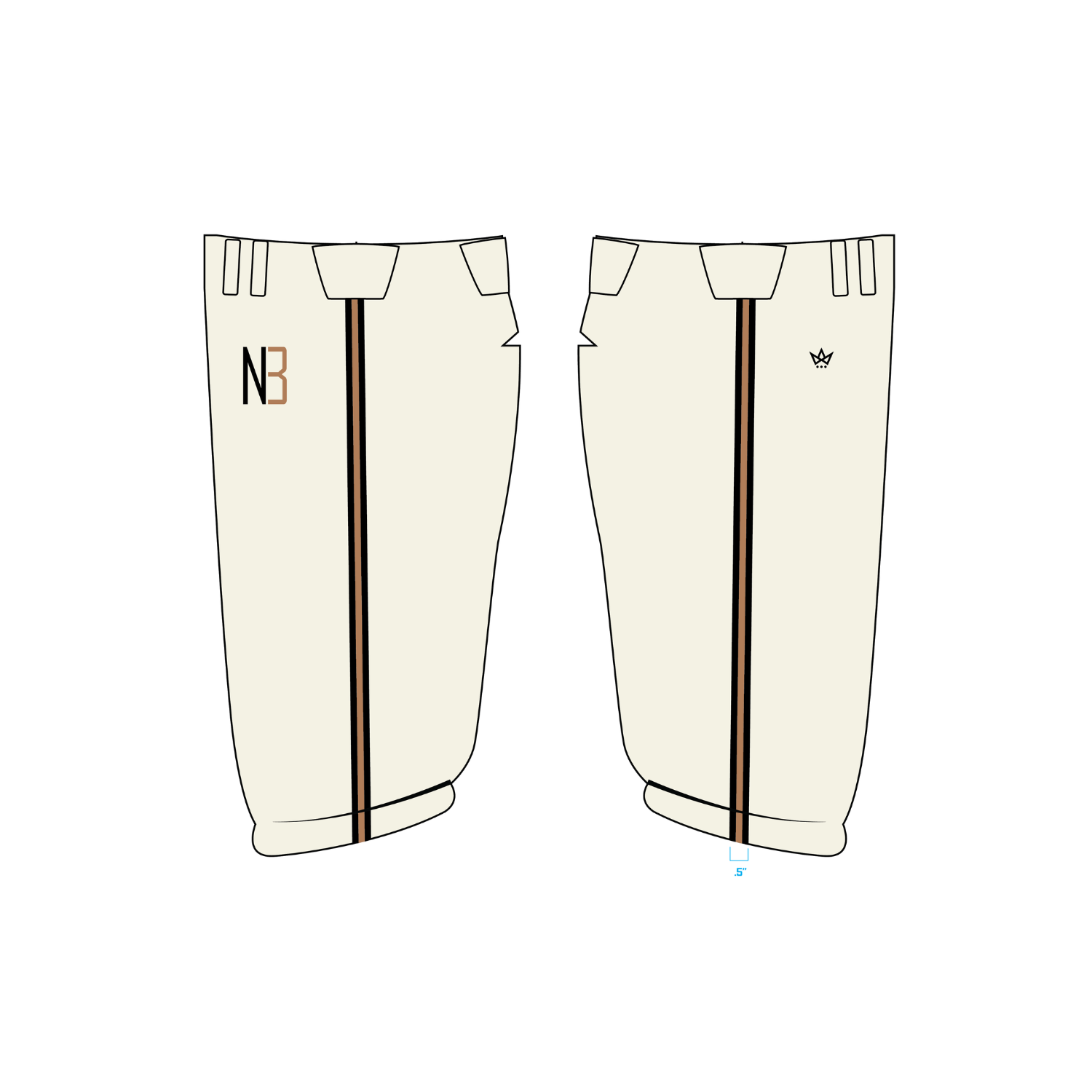 NOMADIC BASEBALL BASEBALL VENTUS 2.0 KNICKER PANT [CREAM]