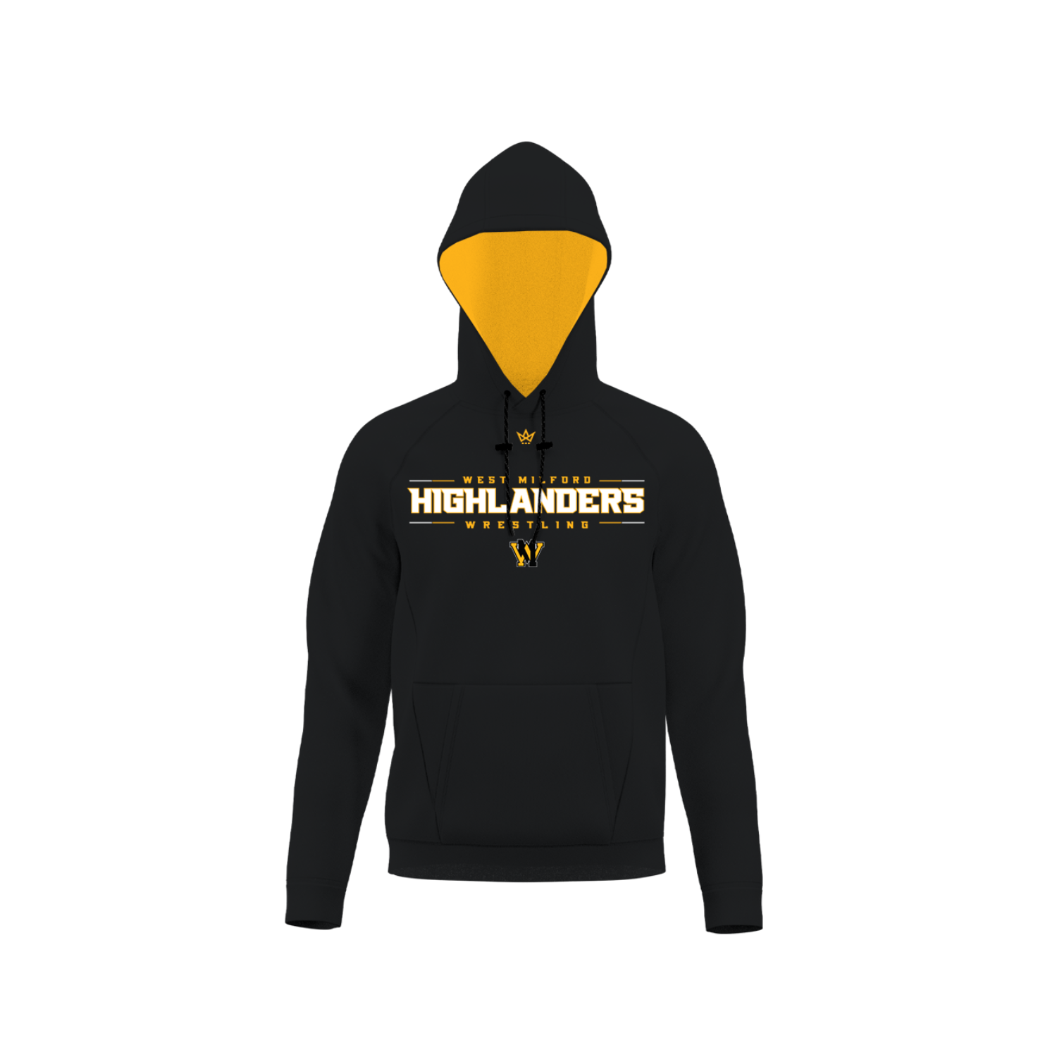 WEST MILFORD WRESTLING SUB PERFORMANCE FLEECE HOODIE [BLACK]