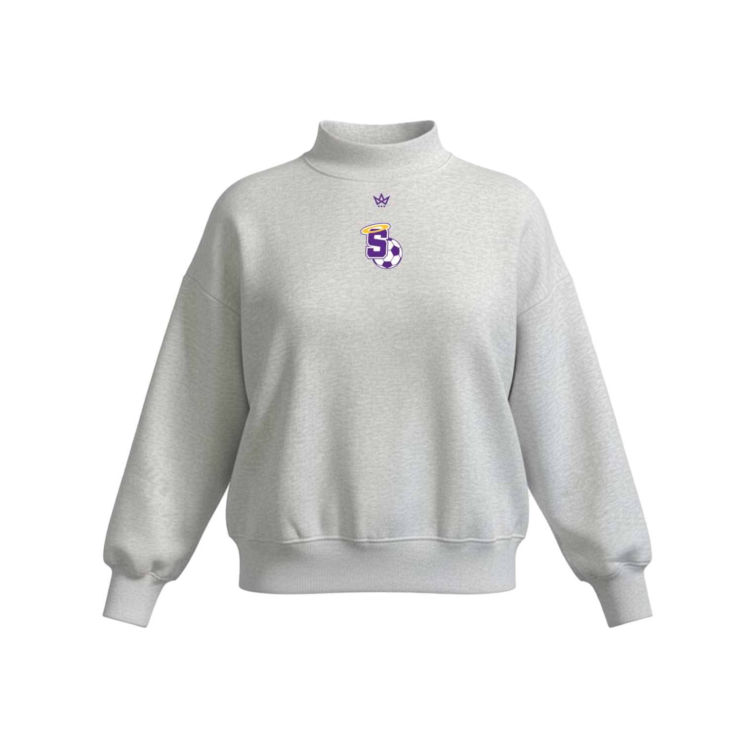 SPA CATHOLIC GIRLS SOCCER WOMEN'S COTTON FLEECE MOCKNECK [HEATHER ASH]