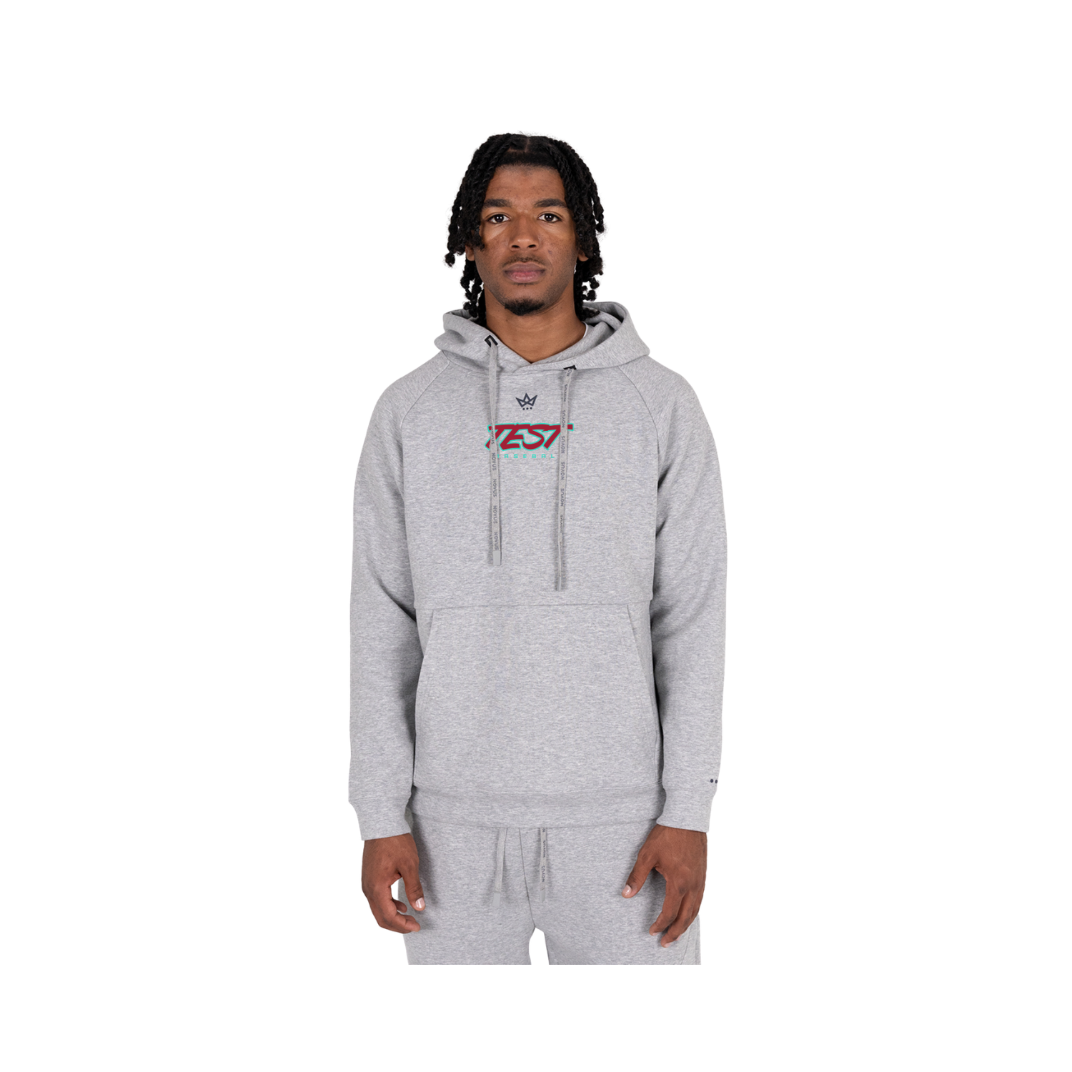 TEST ROYALKNIT HOODIE - STERLING HEATHER