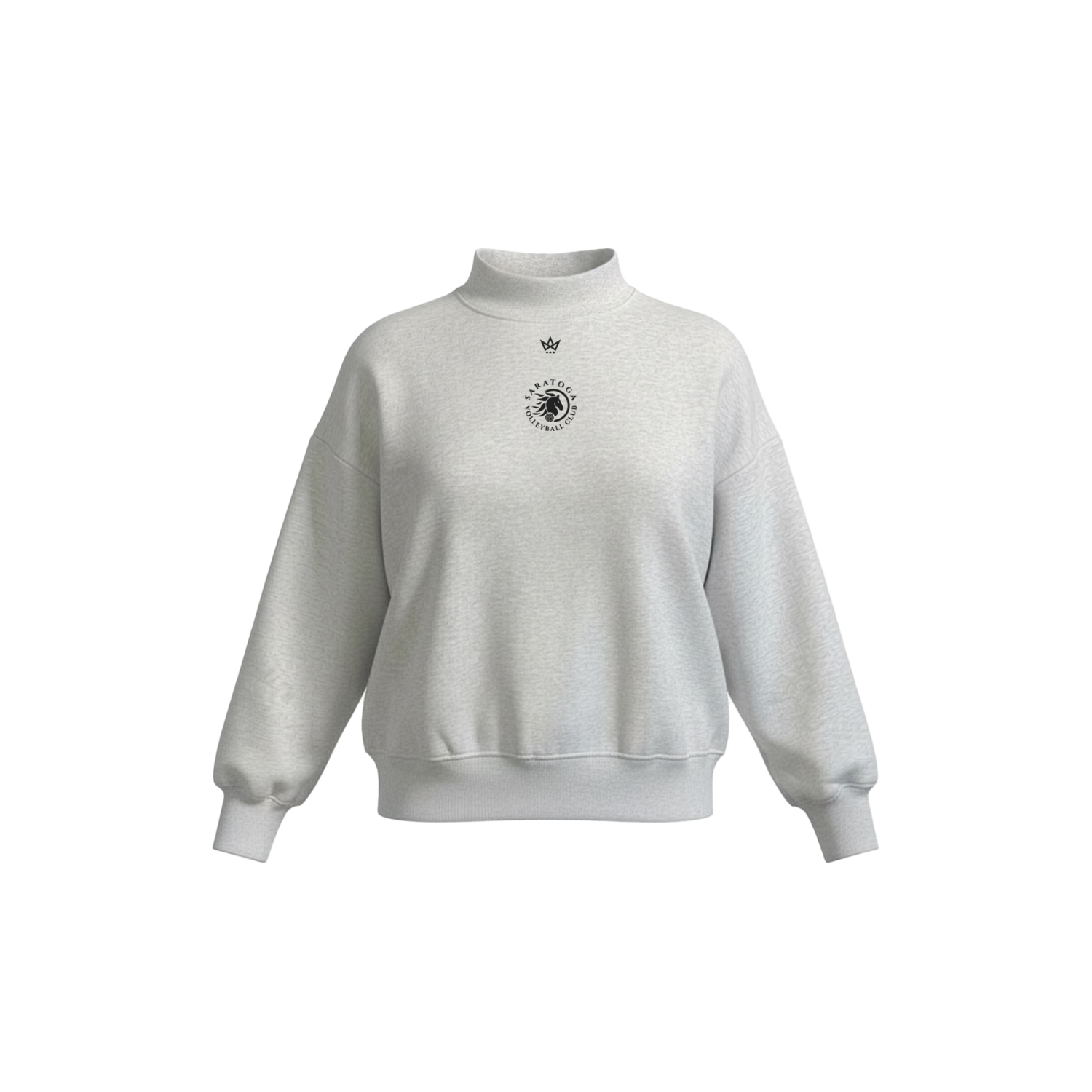 SARATOGA VOLLEYBALL WOMEN'S COTTON FLEECE MOCKNECK