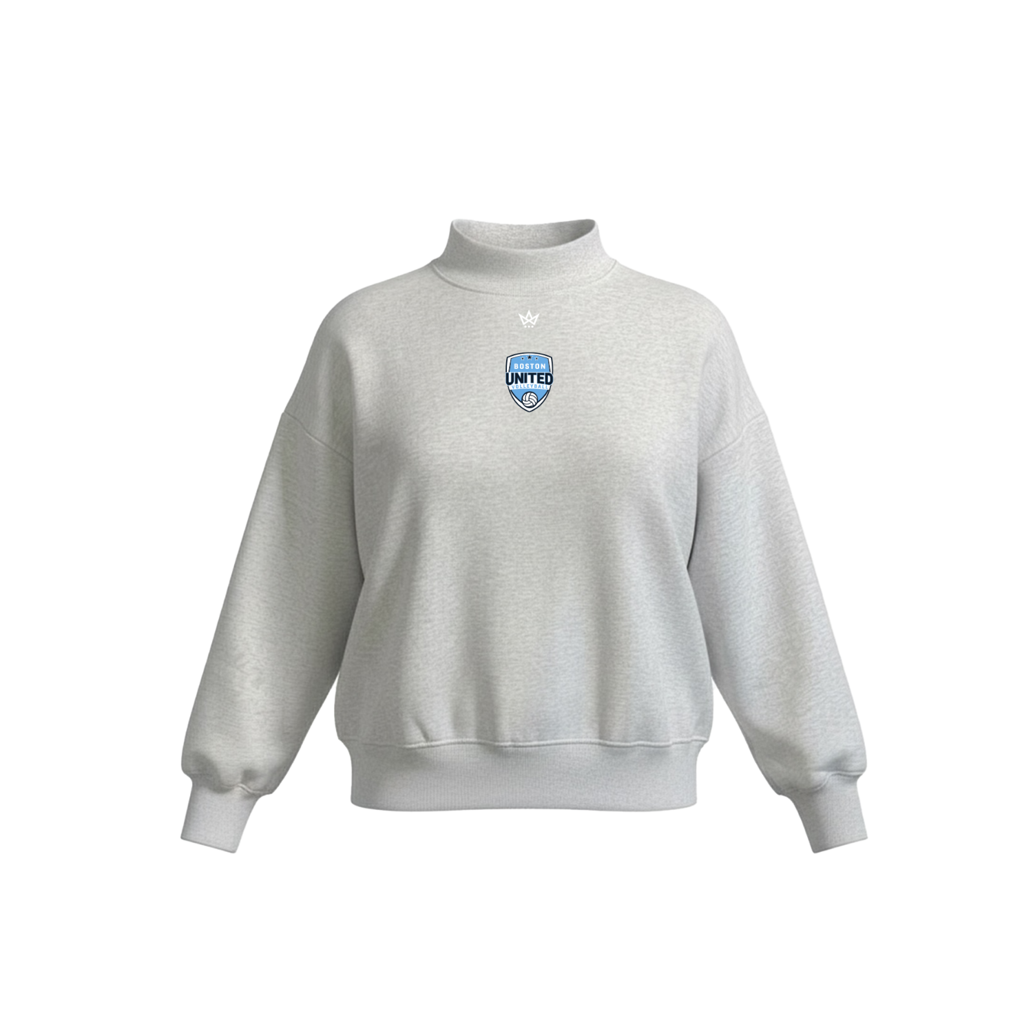 BOSTON UNITED COACHES WOMEN'S COTTON FLEECE MOCKNECK