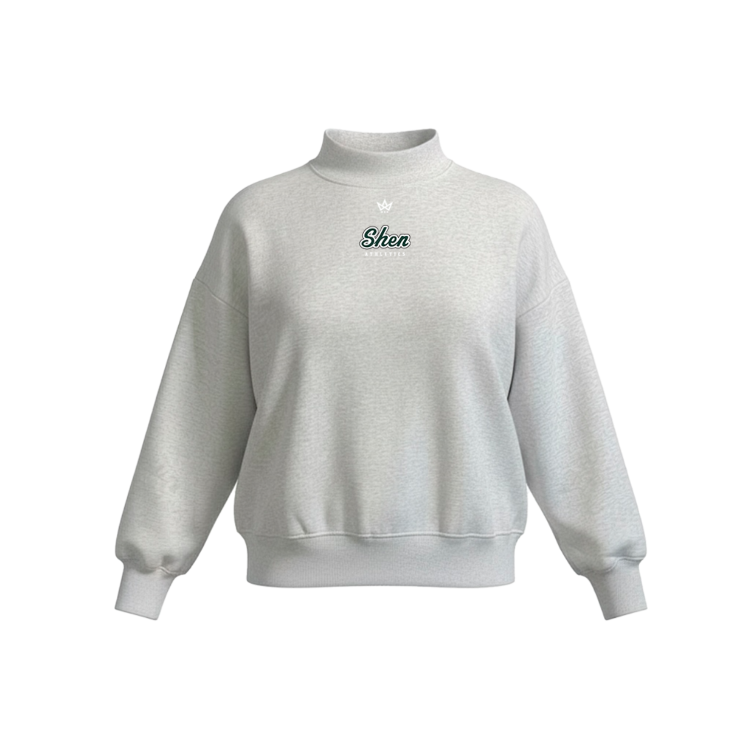 SHEN SCHOOL WOMEN'S COTTON FLEECE MOCKNECK - SP [ASH]