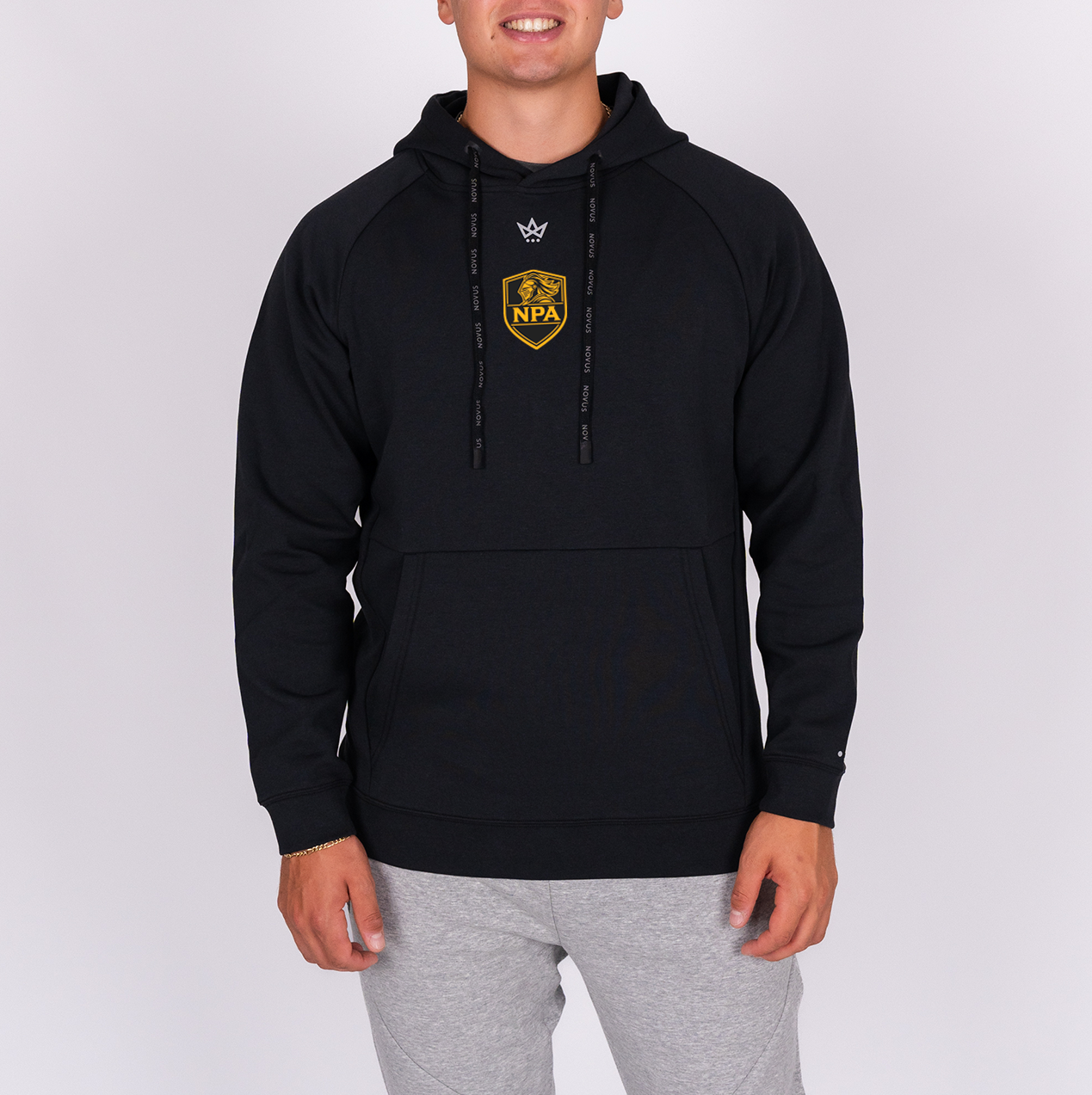 NUCLEAR PREP ACADEMY ROYALKNIT HOODIE - ONYX