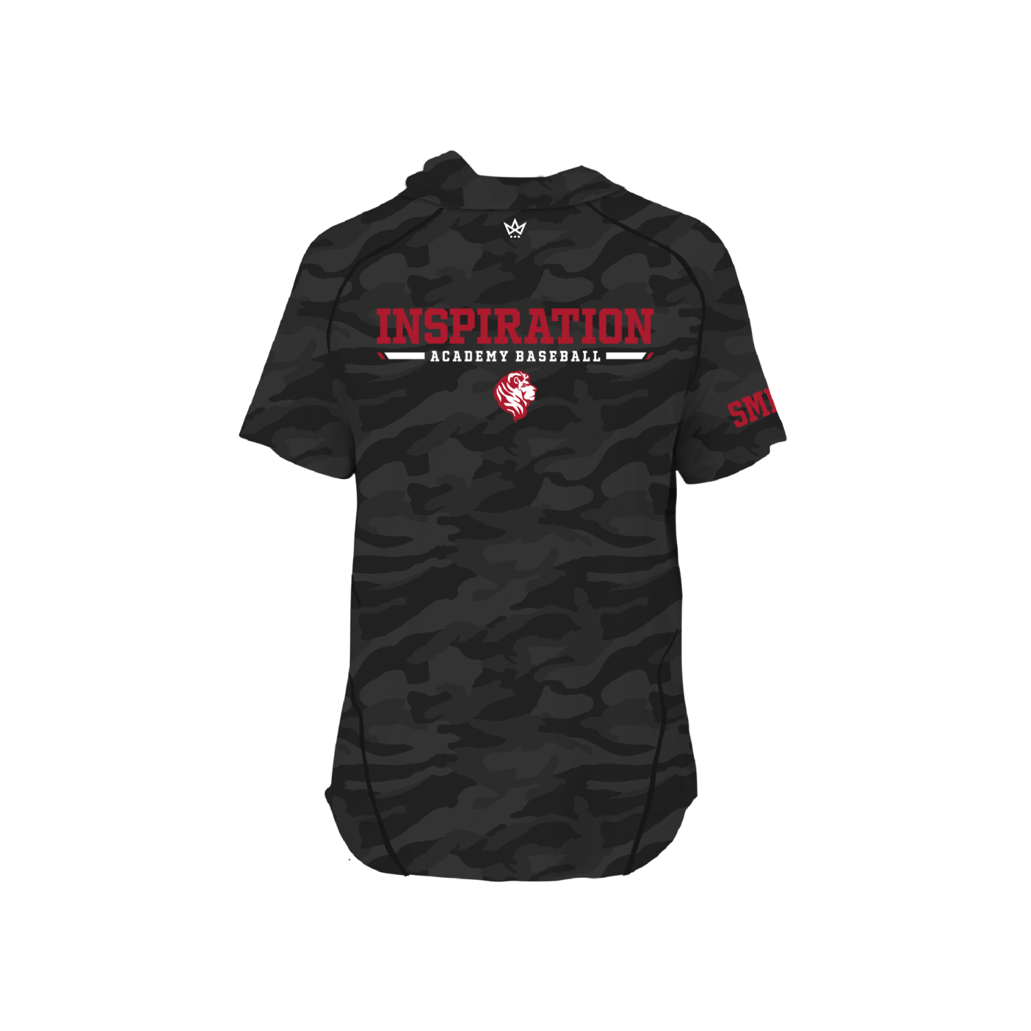 INSPIRATION ACADEMY PRO VENTED SS HOODIE [BLACK CAMO BASEBALL]