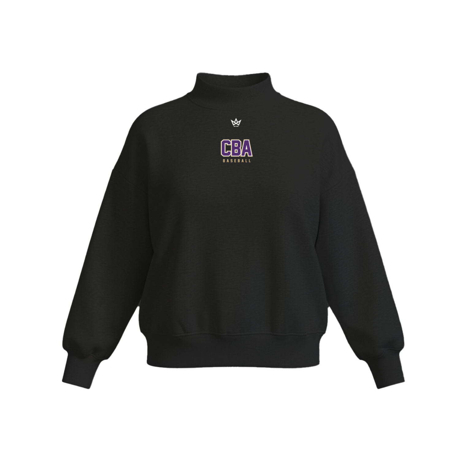 CBA BASEBALL WOMEN'S COTTON FLEECE MOCKNECK - EMB