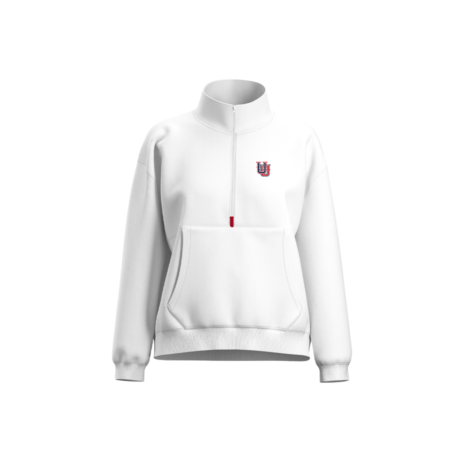 UPSTATE UNITED BASEBALL WOMEN'S COTTON FLEECE HALF-ZIP