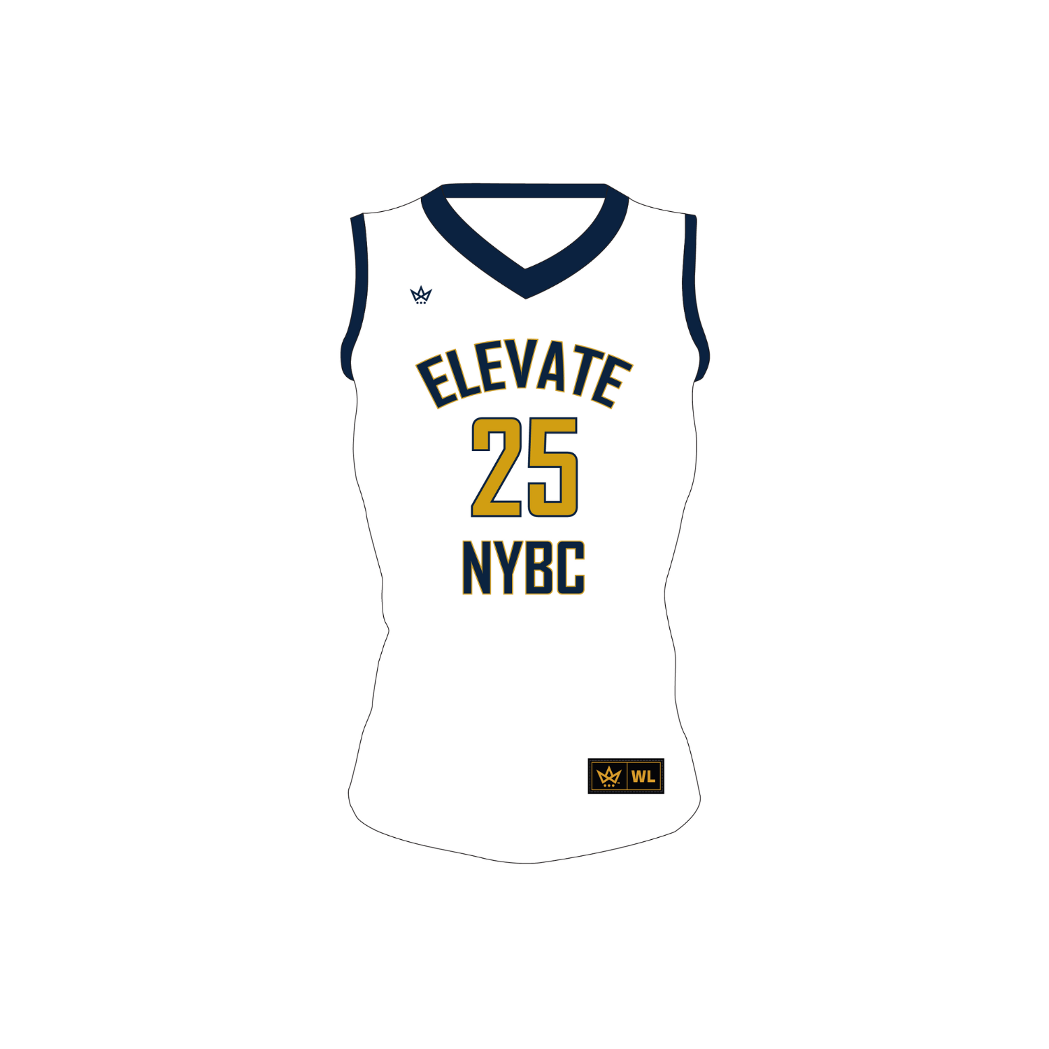 ELEVATE BASKETBALL 2026 WOMEN'S BASKETBALL GAME JERSEY - WHITE