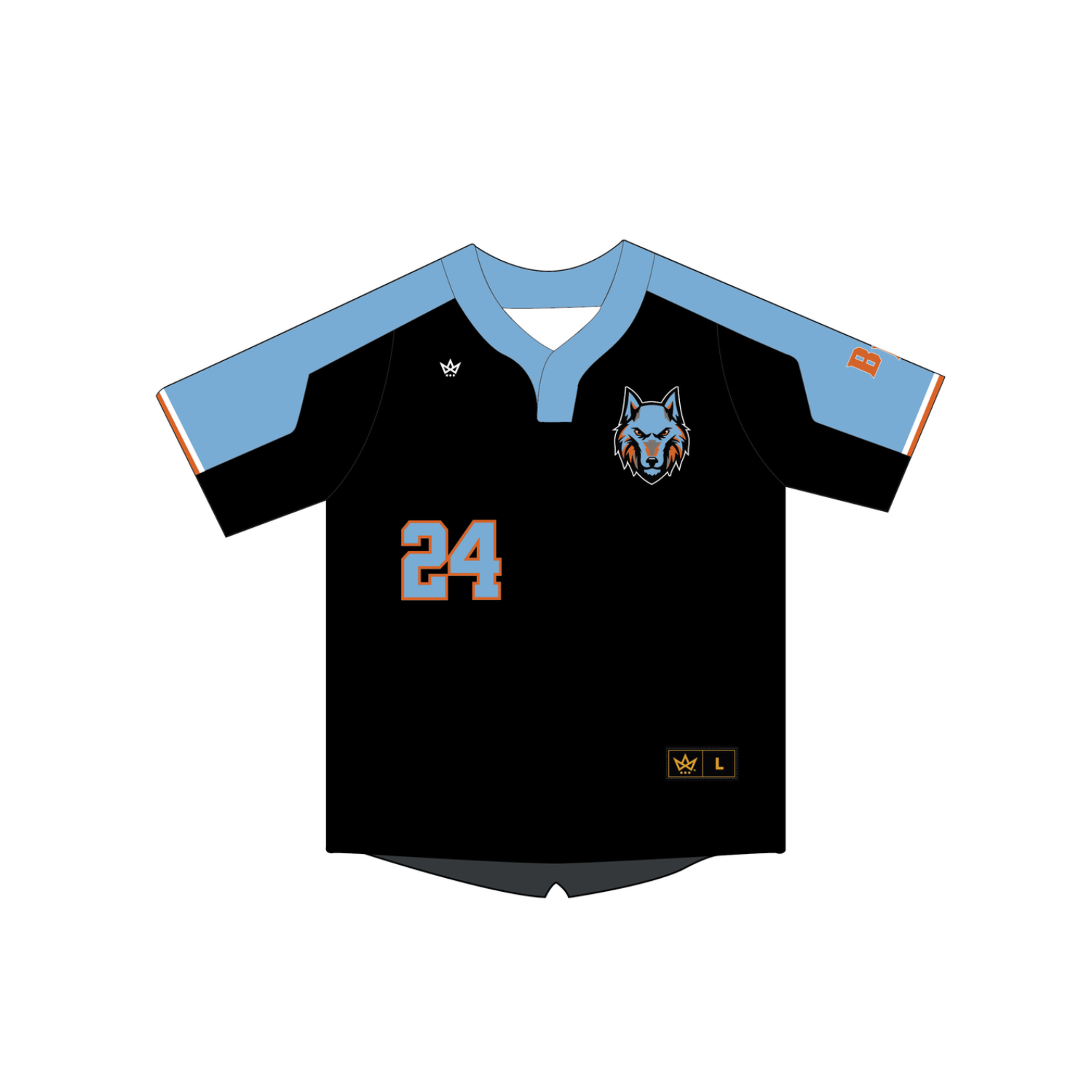 BALLANTYNE RIDGE HS BASEBALL VENTUS 2-BUTTON JERSEY [BLACK/BLUE]