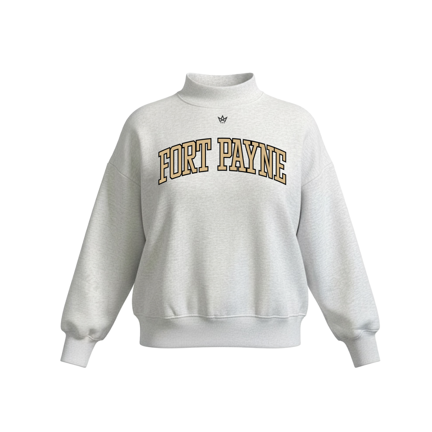 FORT PAYNE HS SOFTBALL WOMEN'S COTTON FLEECE MOCKNECK - SP [ASH]
