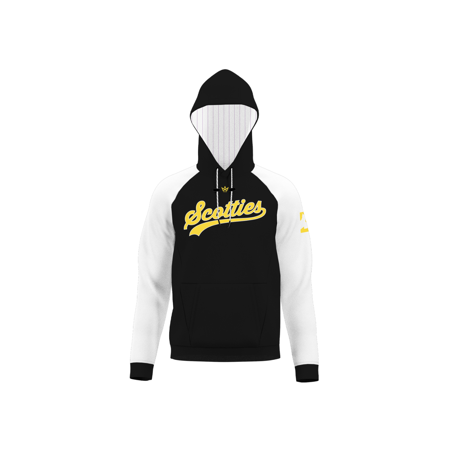 BALLSTON SPA BASEBALL SUB PERFORMANCE FLEECE HOODIE - WHITE