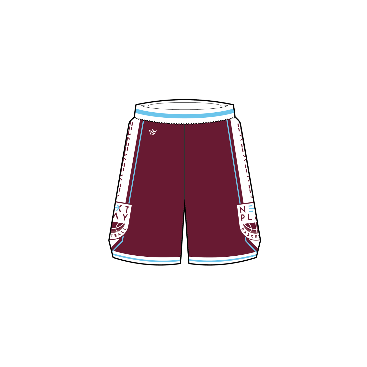 NEXT PLAY BASKETBALL '26 BASKETBALL GAME SHORTS - MAROON