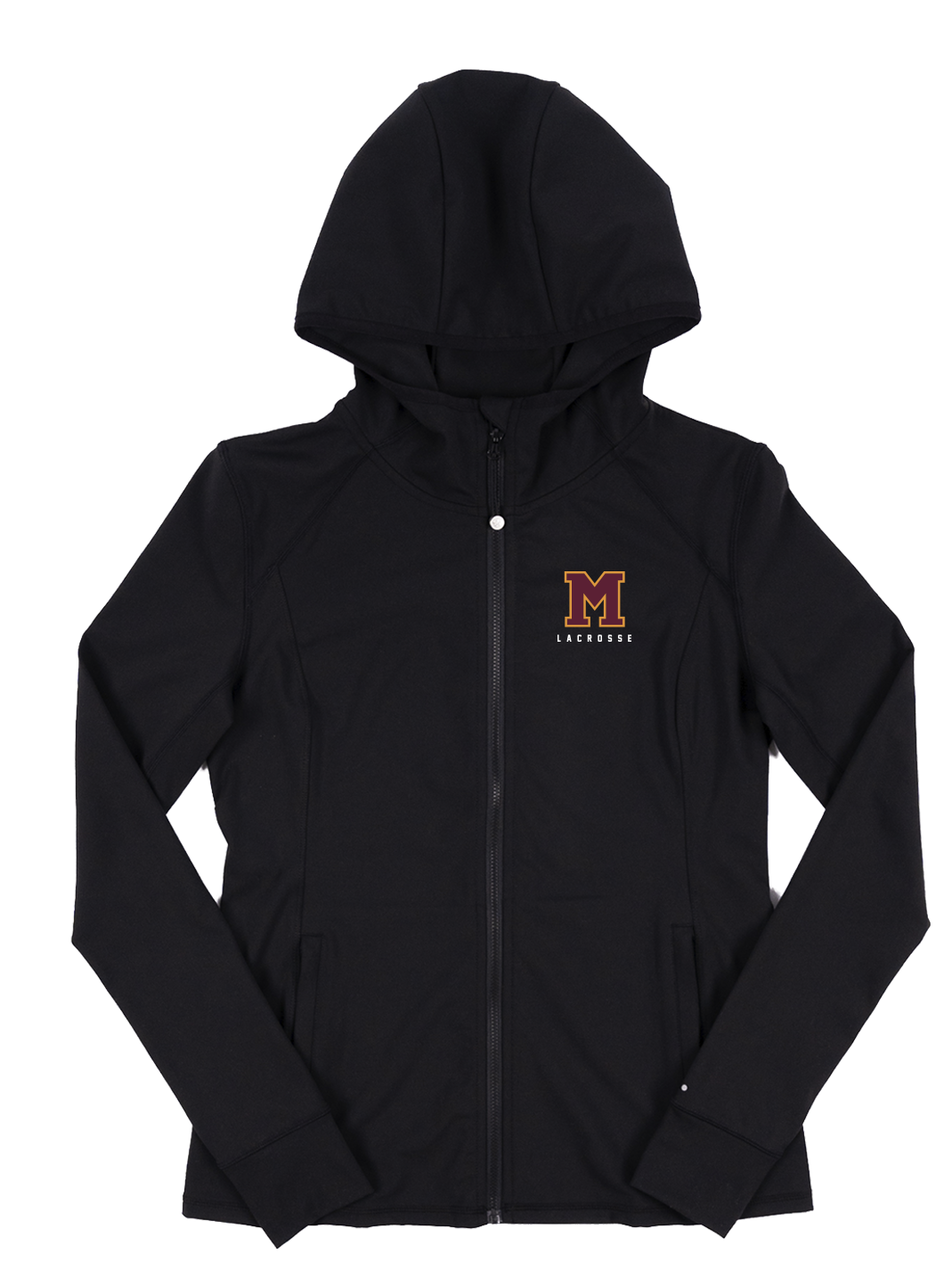 MADISON LACROSSE '26 WOMEN'S LUXEFIT FULL-ZIP HOODIE - ONYX