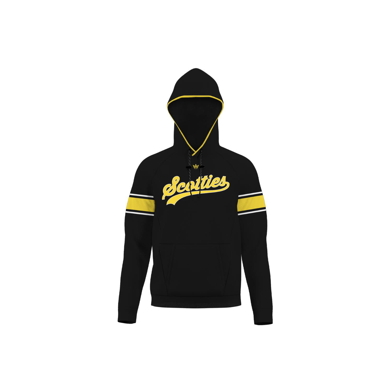 BALLSTON SPA BASEBALL SUB PERFORMANCE FLEECE HOODIE - BLACK