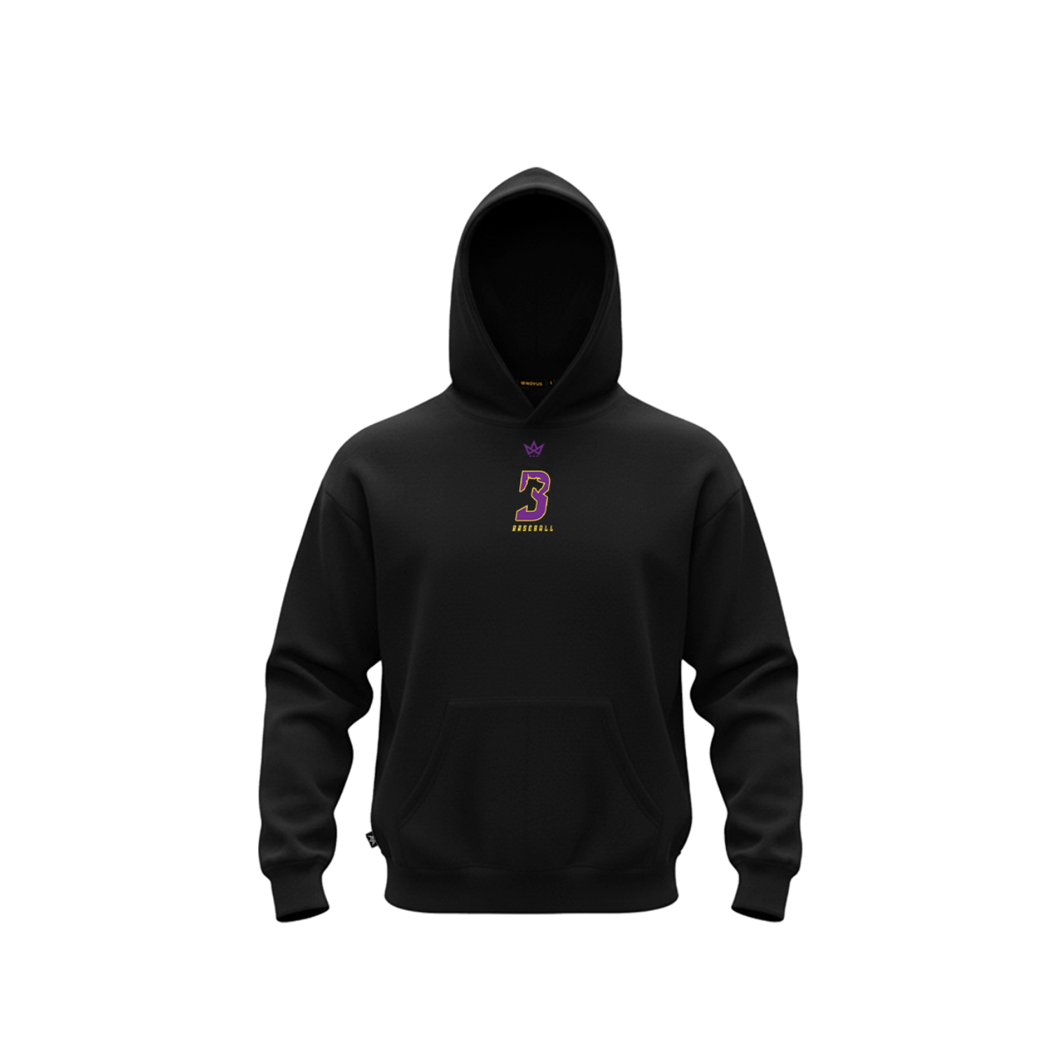 B-SPA YOUTH BASEBALL ACCESS COTTON FLEECE HOODIE [BLACK]