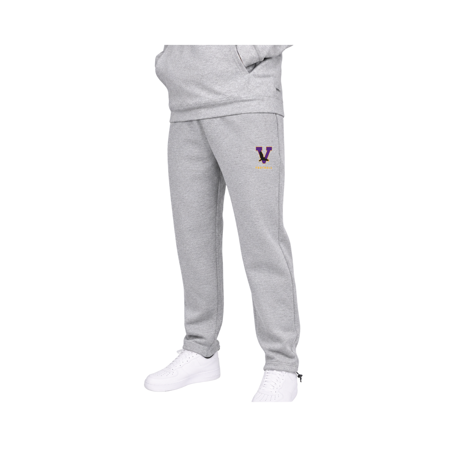 VOORHEESVILLE FOOTBALL ROYALKNIT SWEATPANT - HEATHER STERLING