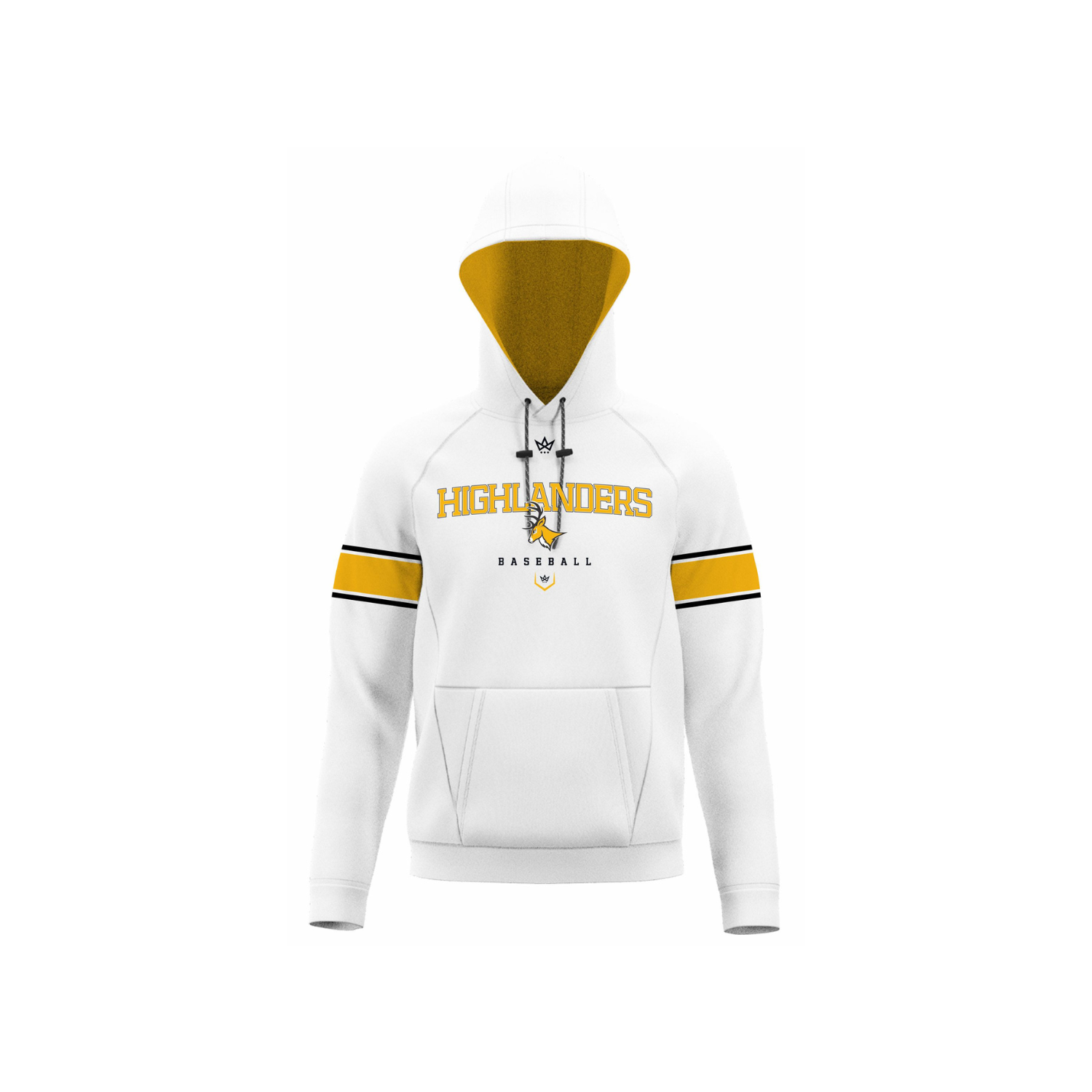 WEST MILFORD BASEBALL SUB PERFORMANCE FLEECE HOODIE - WHITE