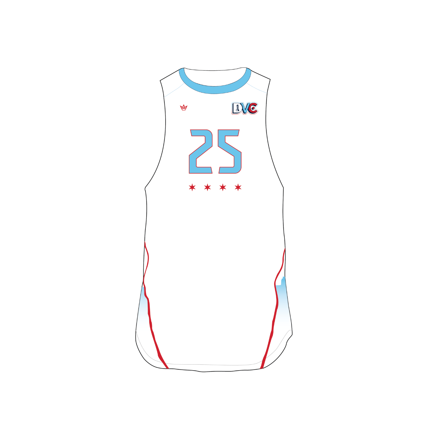 DRIVE VOLLEYBALL CLUB VOLLEYBALL PRO VENTED CUTOFF JERSEY - WHITE