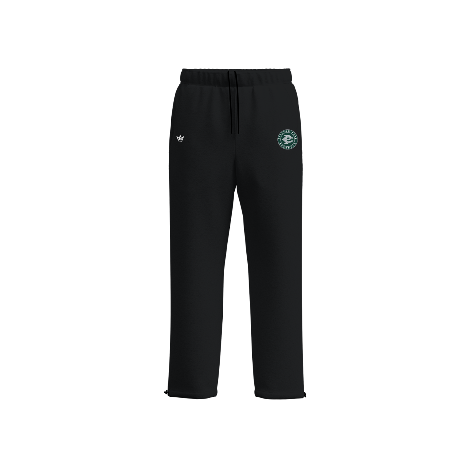 CLIFTON PARK TRAVEL BASEBALL ACCESS COTTON FLEECE SWEATPANTS - BLACK
