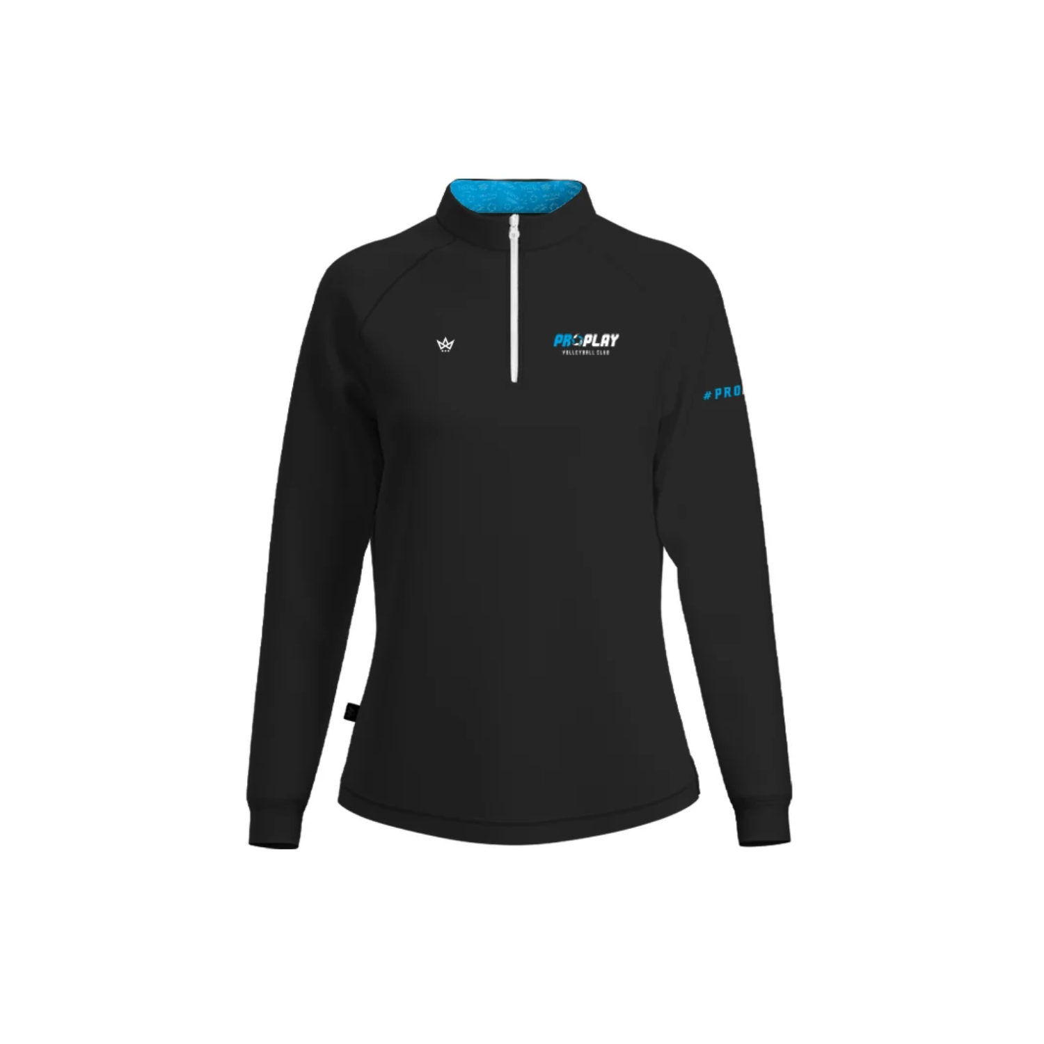 PROPLAY VOLLEYBALL COACH WOMEN'S SUB PERFORMANCE QUARTER-ZIP [BLACK]
