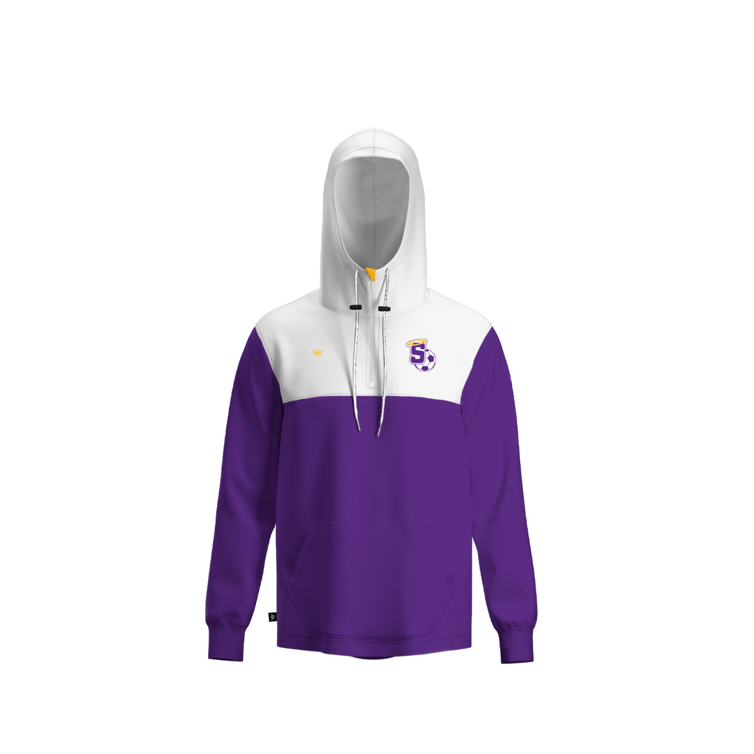 SPA CATHOLIC GIRLS SOCCER PANELED HOODIE [WHITE/PURPLE]