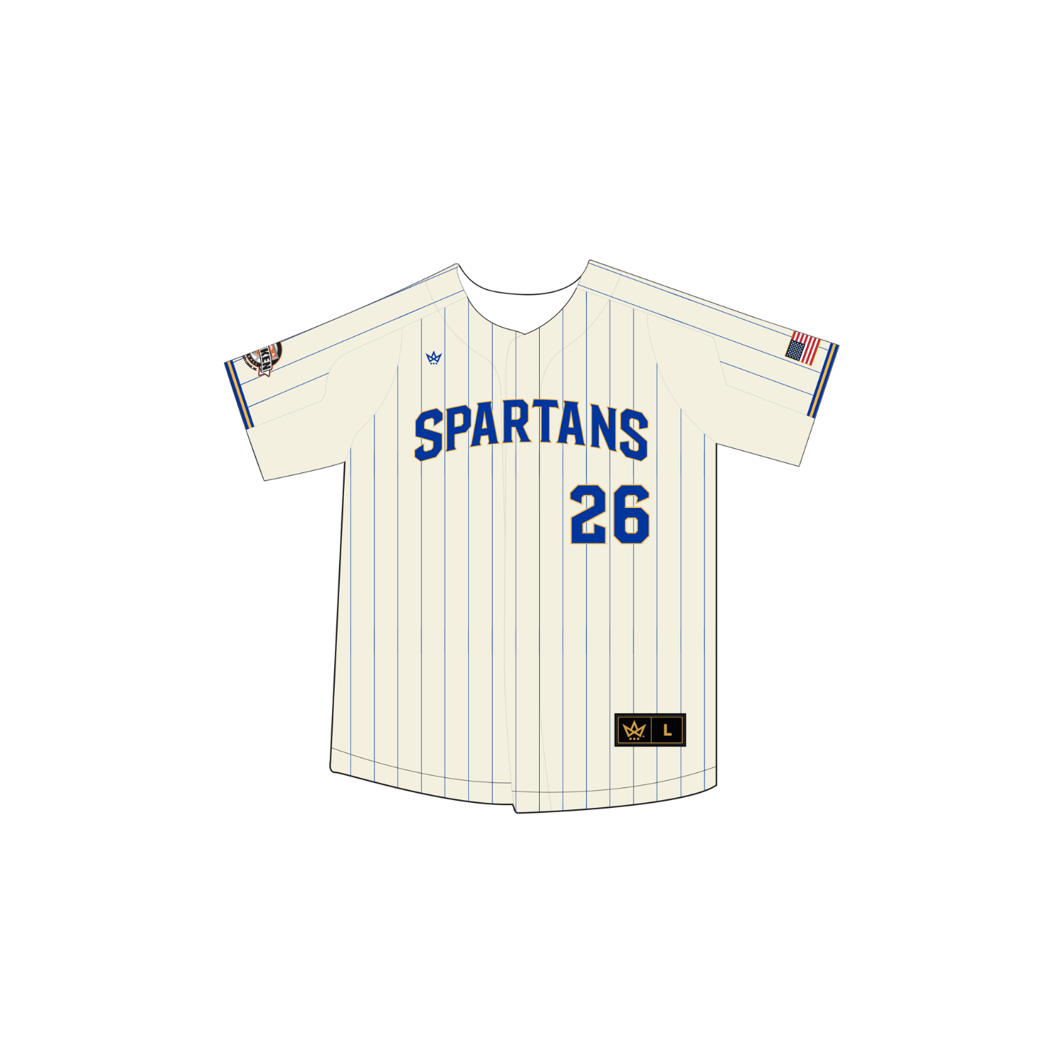 QUEENSBURY YOUTH BASEBALL & SOFTBALL BASEBALL VENTUS FULL BUTTON JERSEY - BASEBALL