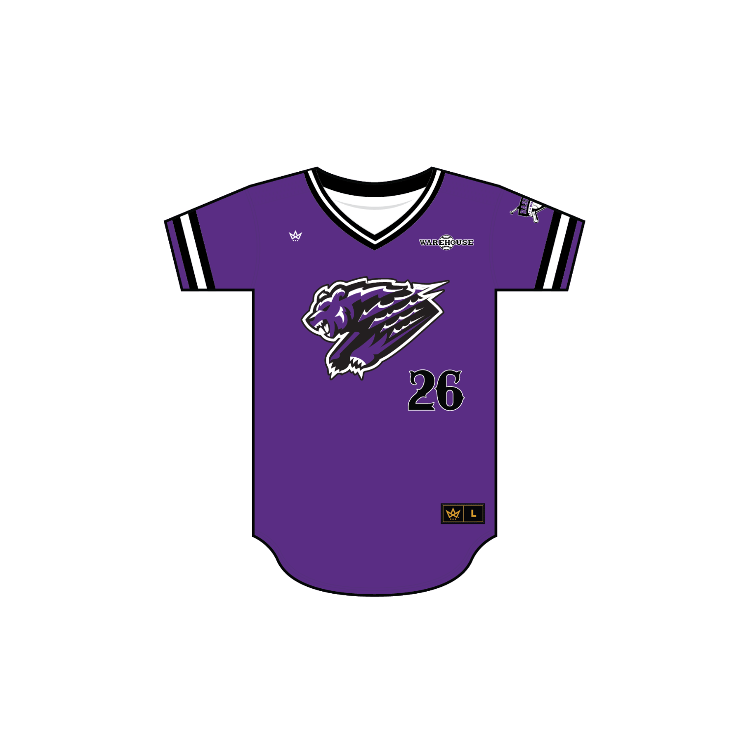 BASEBALL WAREHOUSE V-NECK JERSEY [GRIZZLIES]