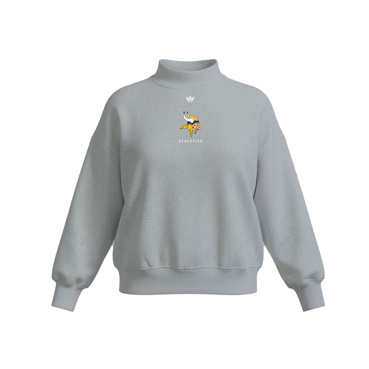 HOPKINS HS WOMEN'S COTTON FLEECE MOCKNECK [GREY]