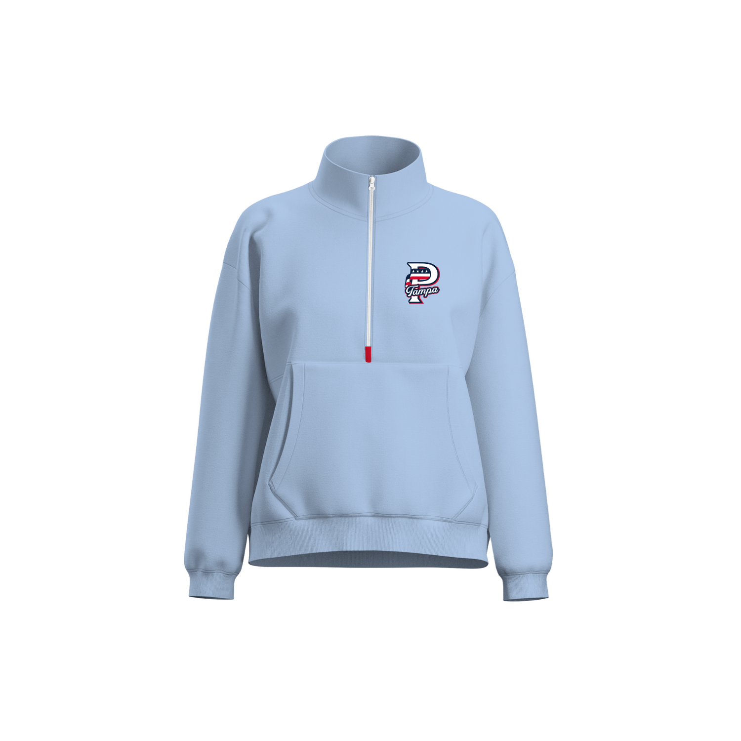 USA PRIME TAMPA WOMEN'S COTTON FLEECE HALF-ZIP