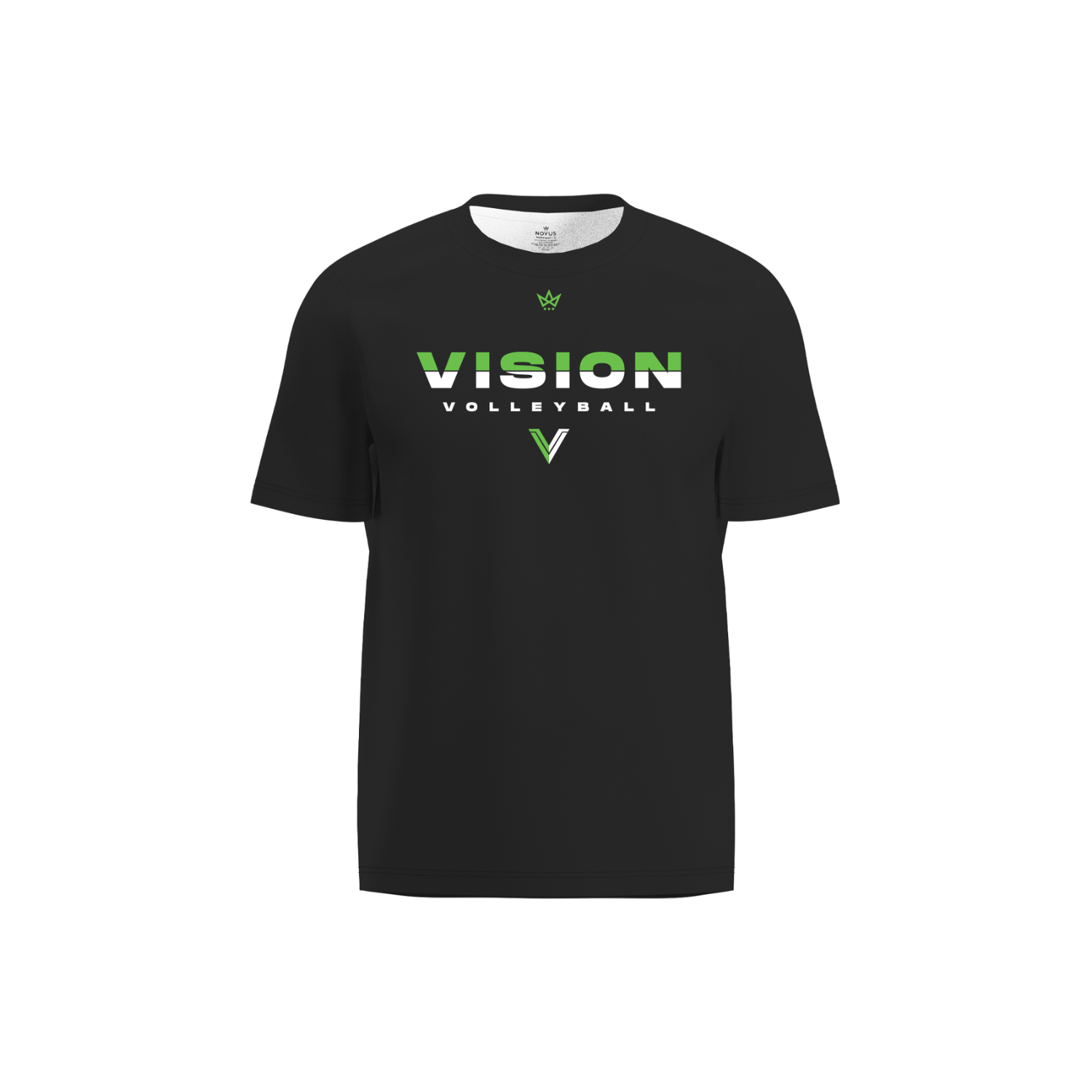 VISION VOLLEYBALL '26 PERFORMANCE SS TEE - BLACK