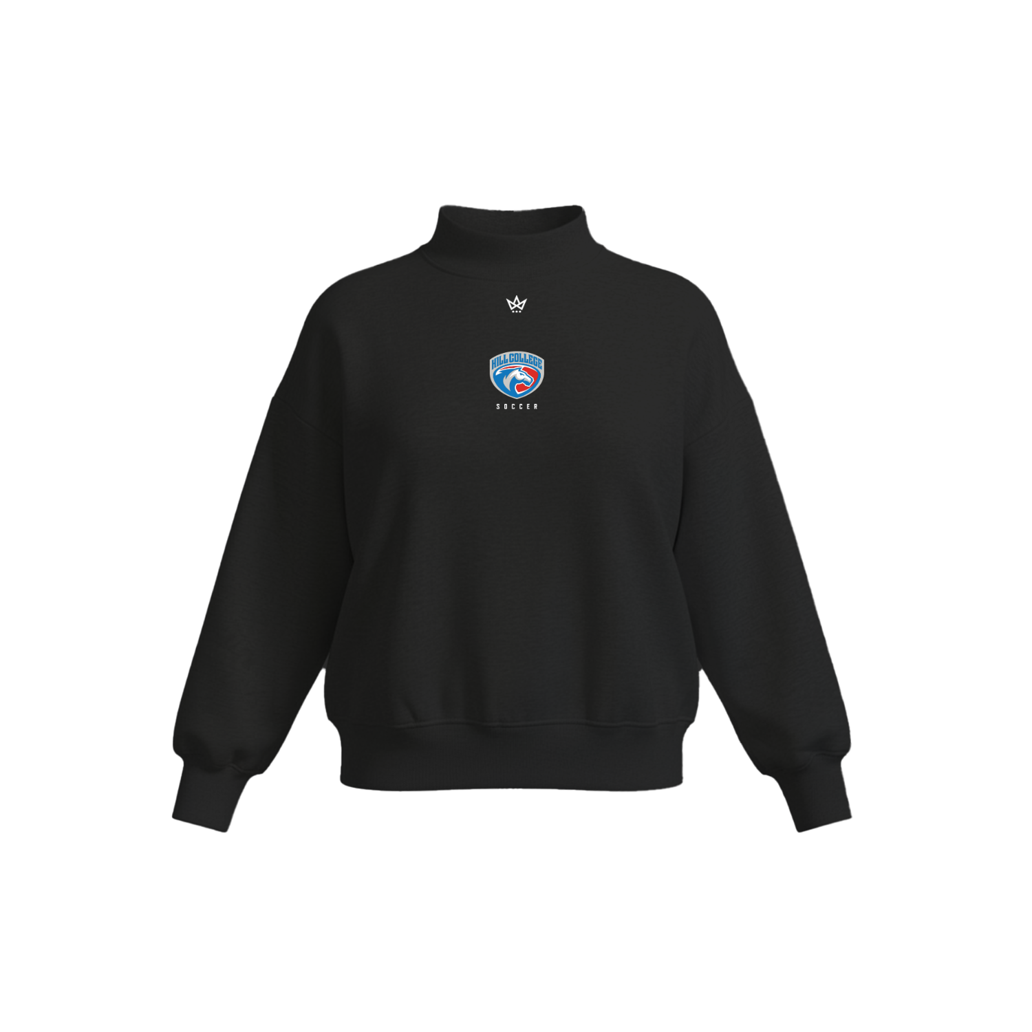HILL COLLEGE REBELS SOCCER WOMEN'S COTTON FLEECE MOCKNECK