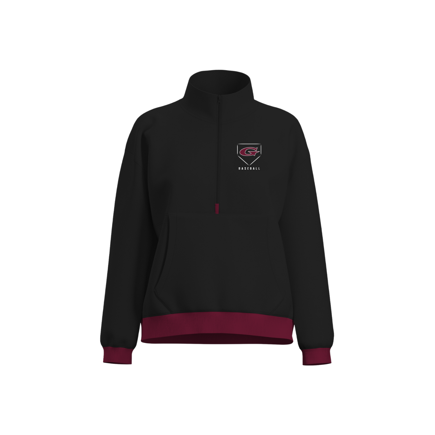 GOLDEN HS BASEBALL WOMEN'S COTTON FLEECE HALF-ZIP