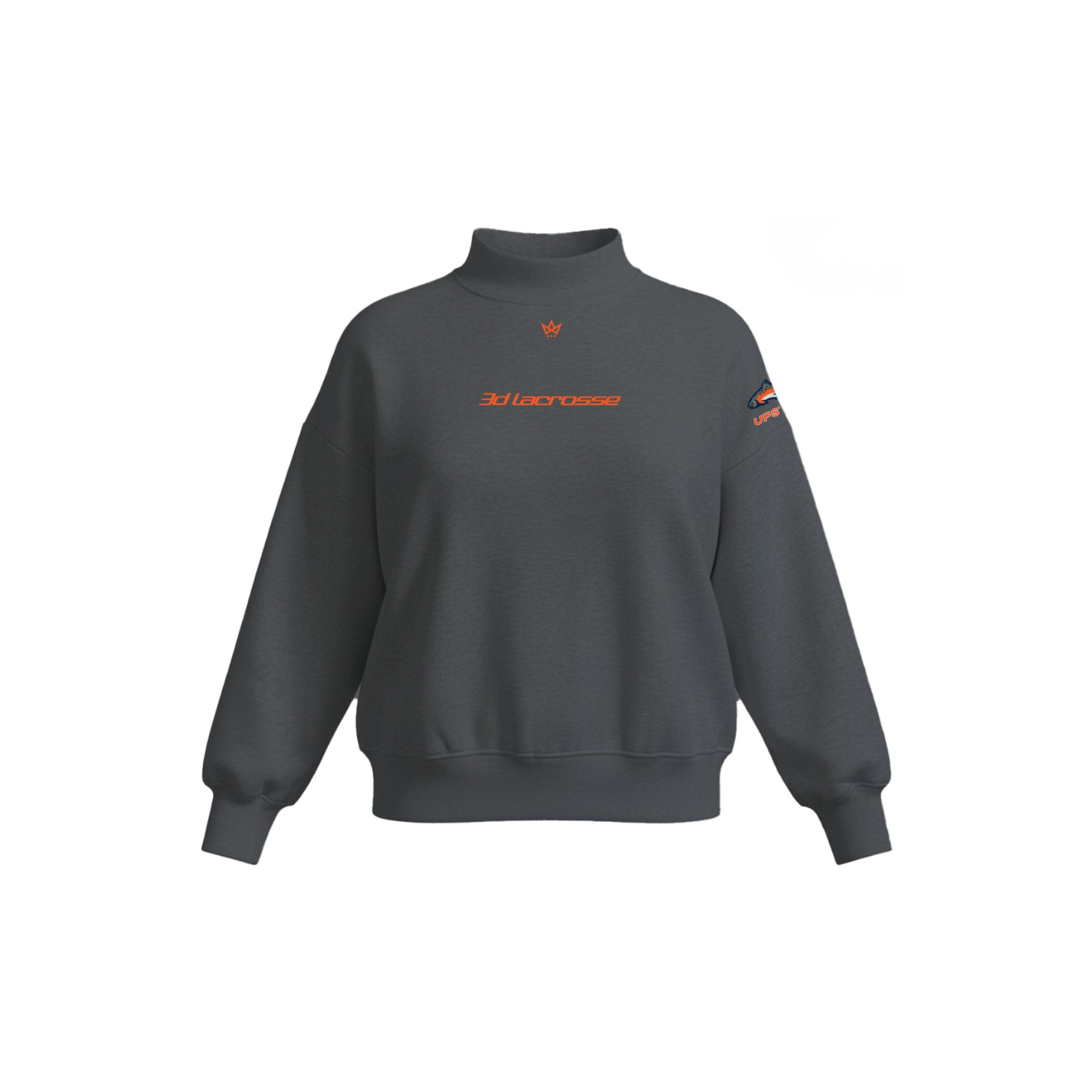 3D NATIONAL WOMEN'S COTTON FLEECE MOCKNECK - UPSTATE (CHARCOAL)