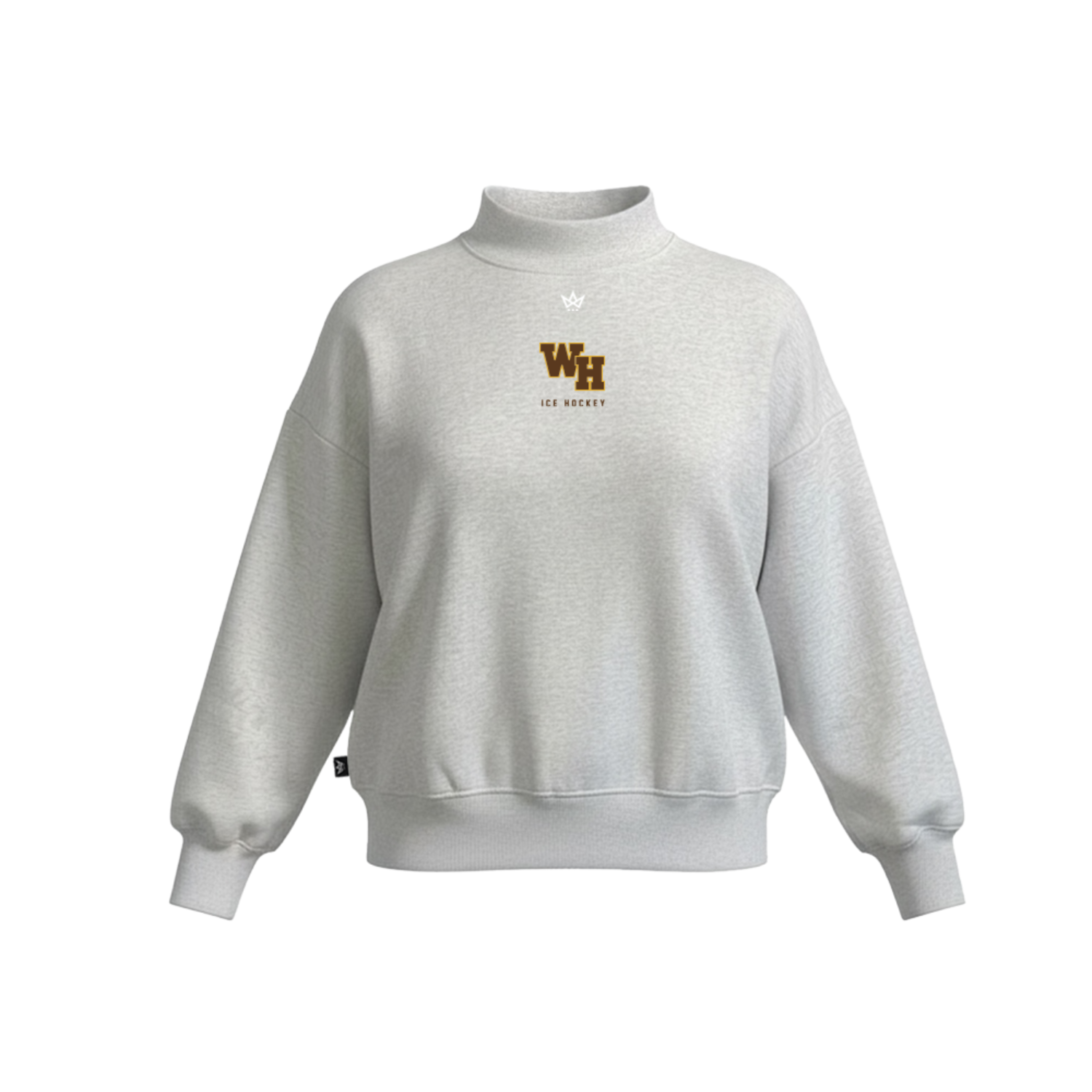 WATCHUNG HILLS HS HOCKEY WOMEN'S COTTON FLEECE MOCKNECK - EMB [HEATHER ASH]