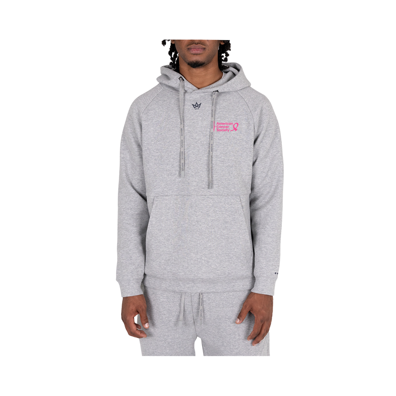 AMERICAN CANCER SOCIETY ROYALKNIT HOODIE - STERLING HEATHER