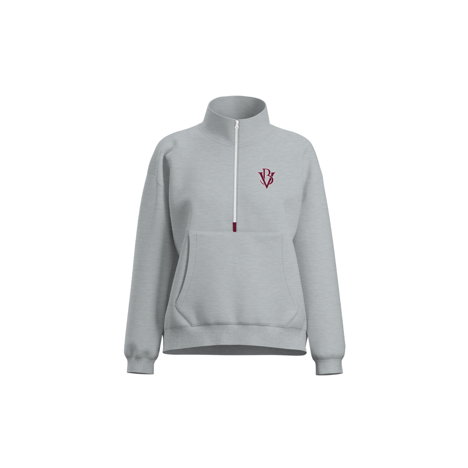 BOULDER VALLEY BASEBALL WOMEN'S COTTON FLEECE HALF-ZIP