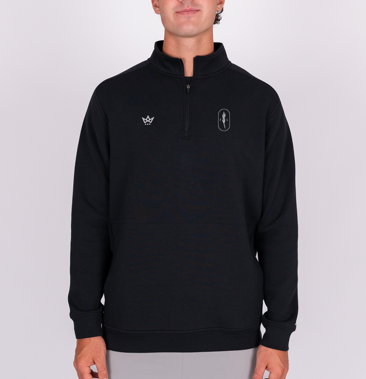 FIVE LOAVES MINISTRIES ROYALKNIT QUARTER-ZIP - ONYX