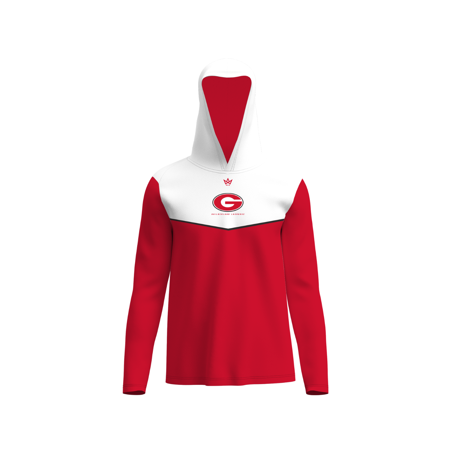 GUILDERLAND YOUTH LACROSSE PERFORMANCE LS HOODIE RED/WHITE