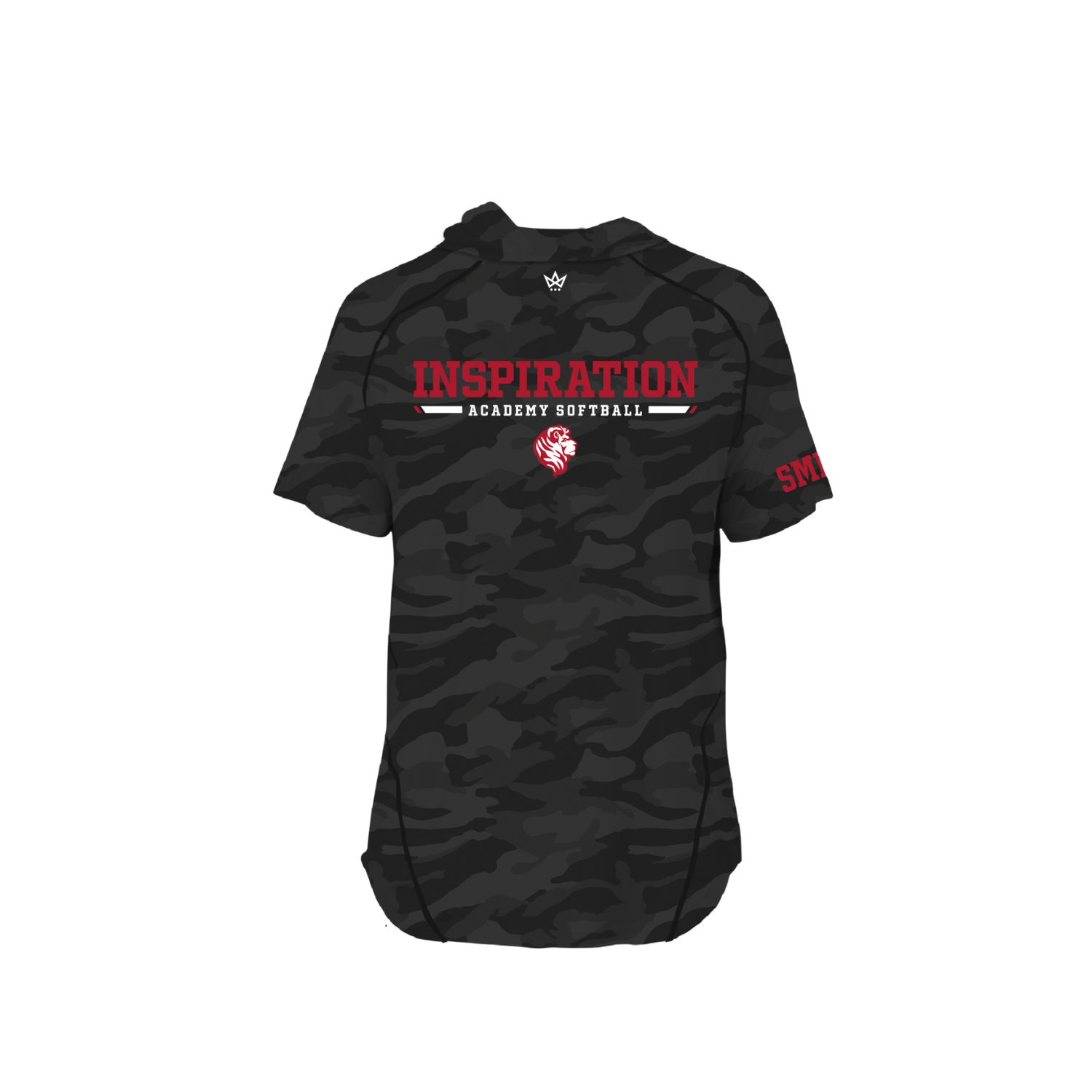 INSPIRATION ACADEMY PRO VENTED SS HOODIE [BLACK CAMO SOFTBALL]