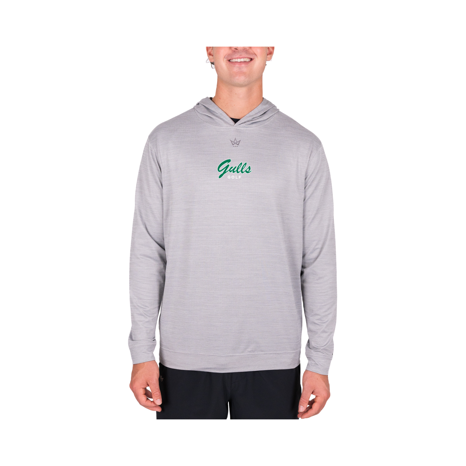 ENDICOTT GOLF GRIDKNIT HOODIE - HEATHER STERLING