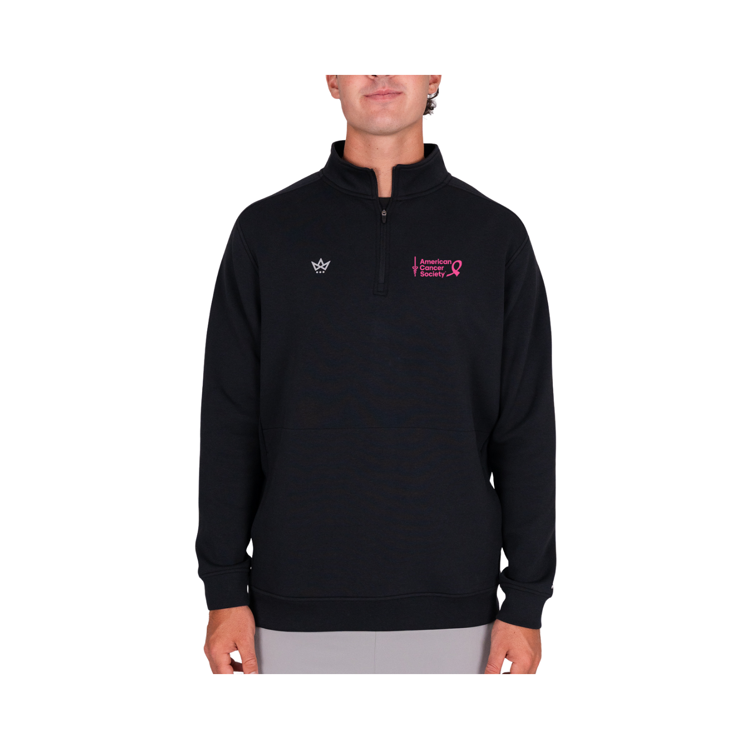 AMERICAN CANCER SOCIETY ROYALKNIT QUARTER-ZIP - ONYX